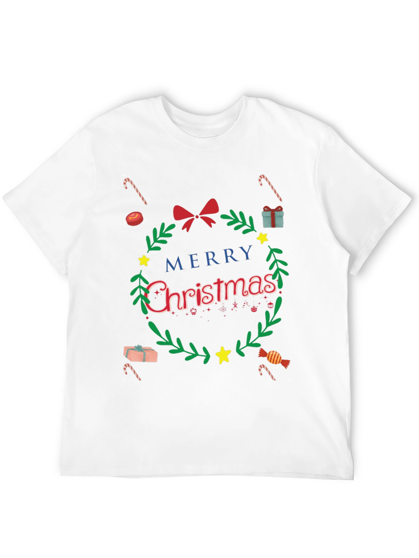 Festive Merry Christmas Graphic T-Shirt