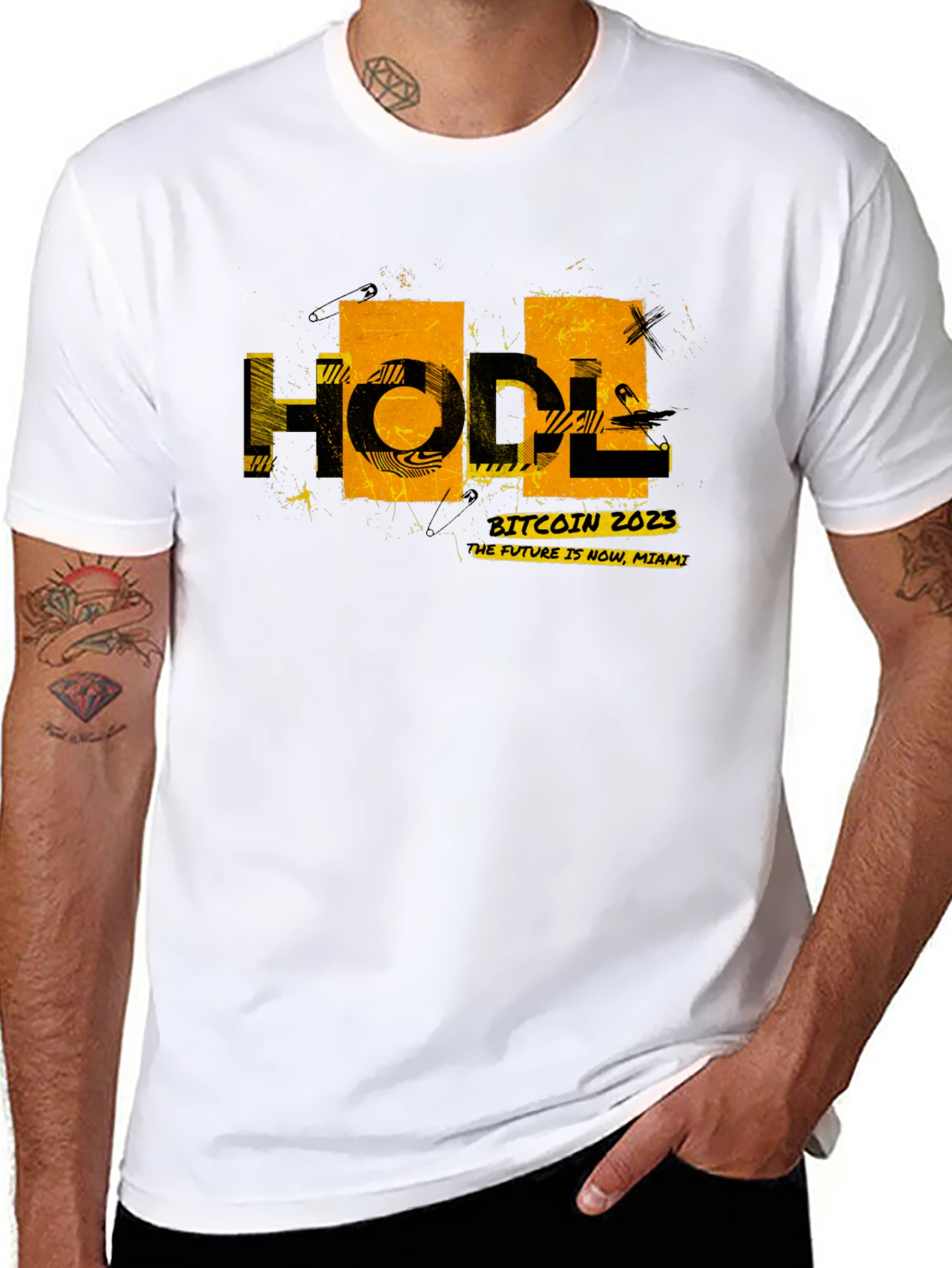 Bitcoin 2023 HODL Graphic Black T-Shirt