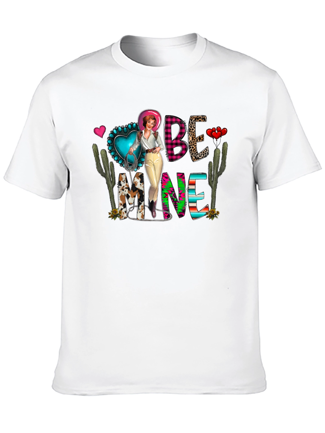 Be Mine Valentines Western Graphic Tee