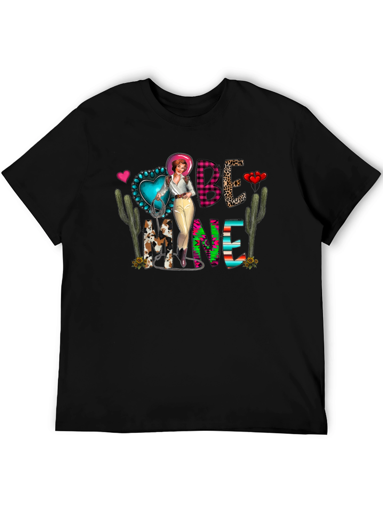 Be Mine Valentines Western Graphic Tee