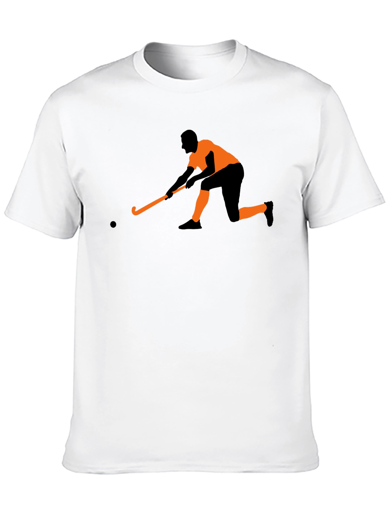 Hockey Player Graphic Tee - Black