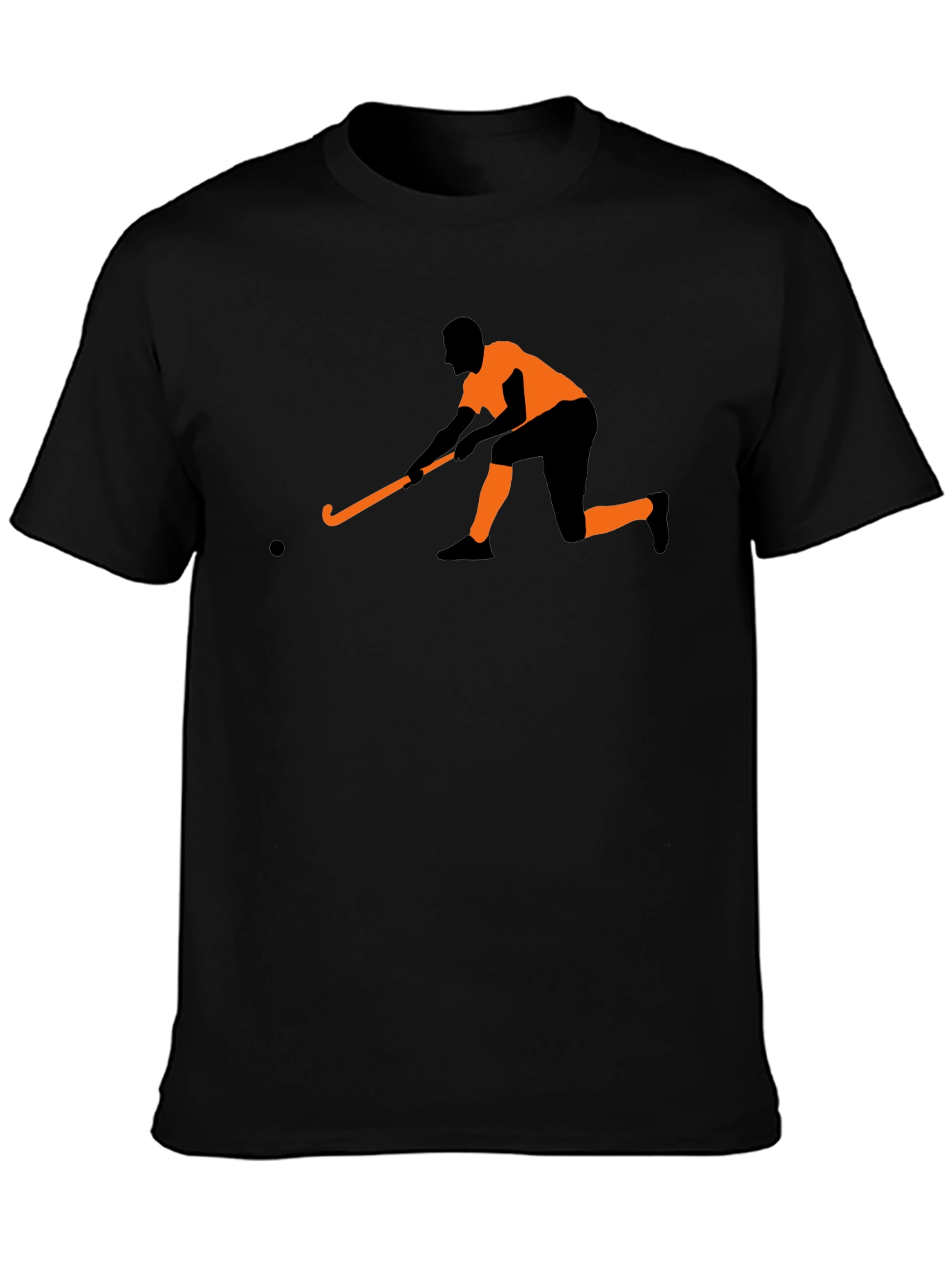 Hockey Player Graphic Tee - Black