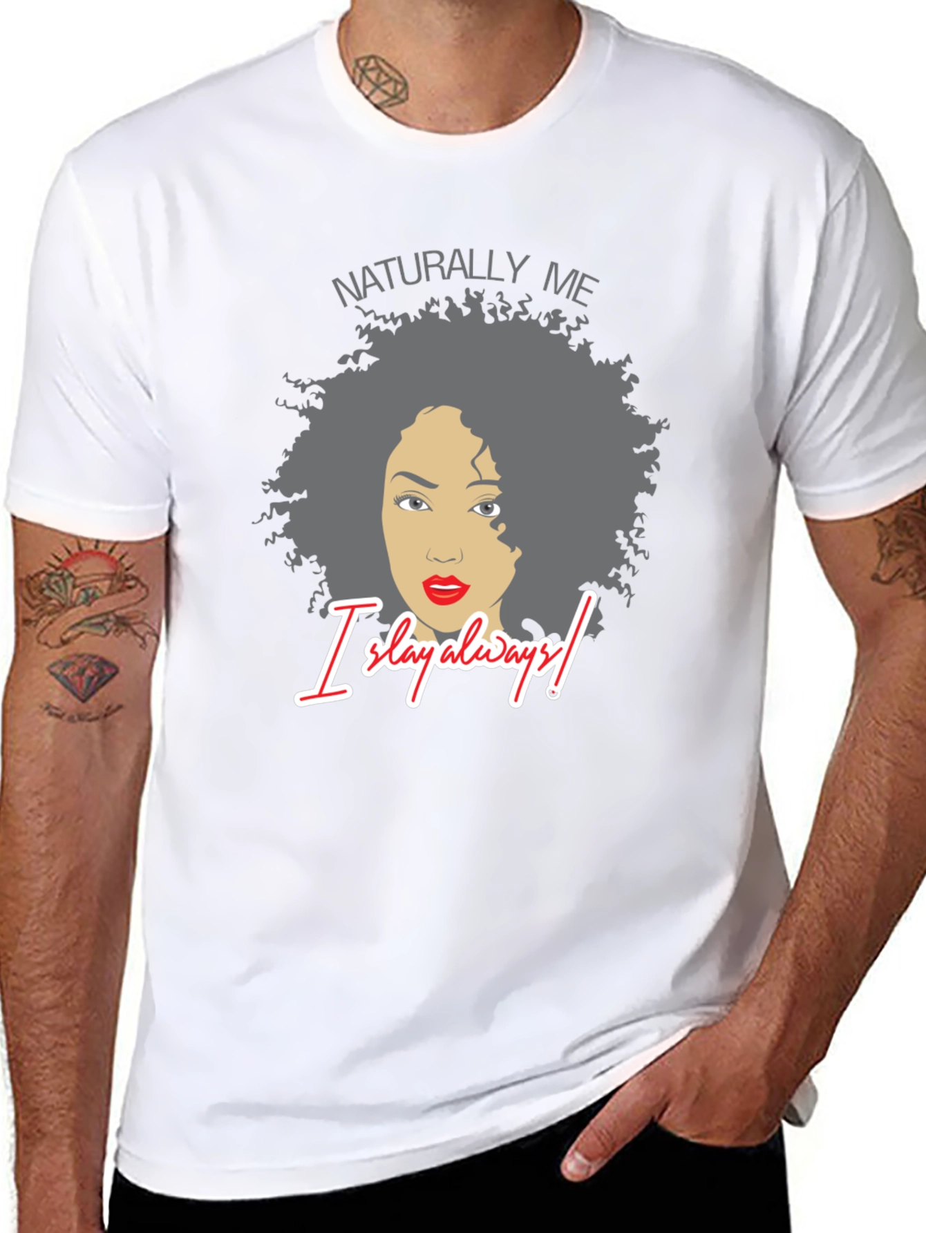 Naturally Me Graphic Tee - Black Cotton T-Shirt