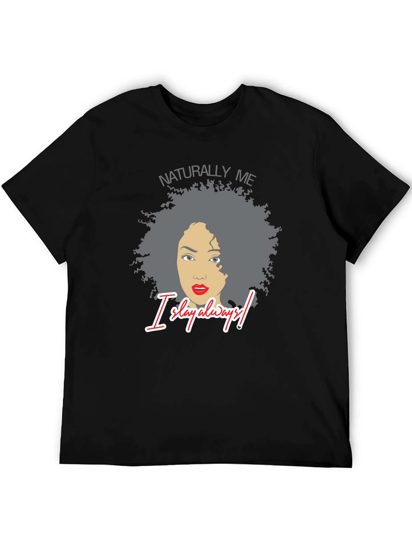 Naturally Me Graphic Tee - Black Cotton T-Shirt