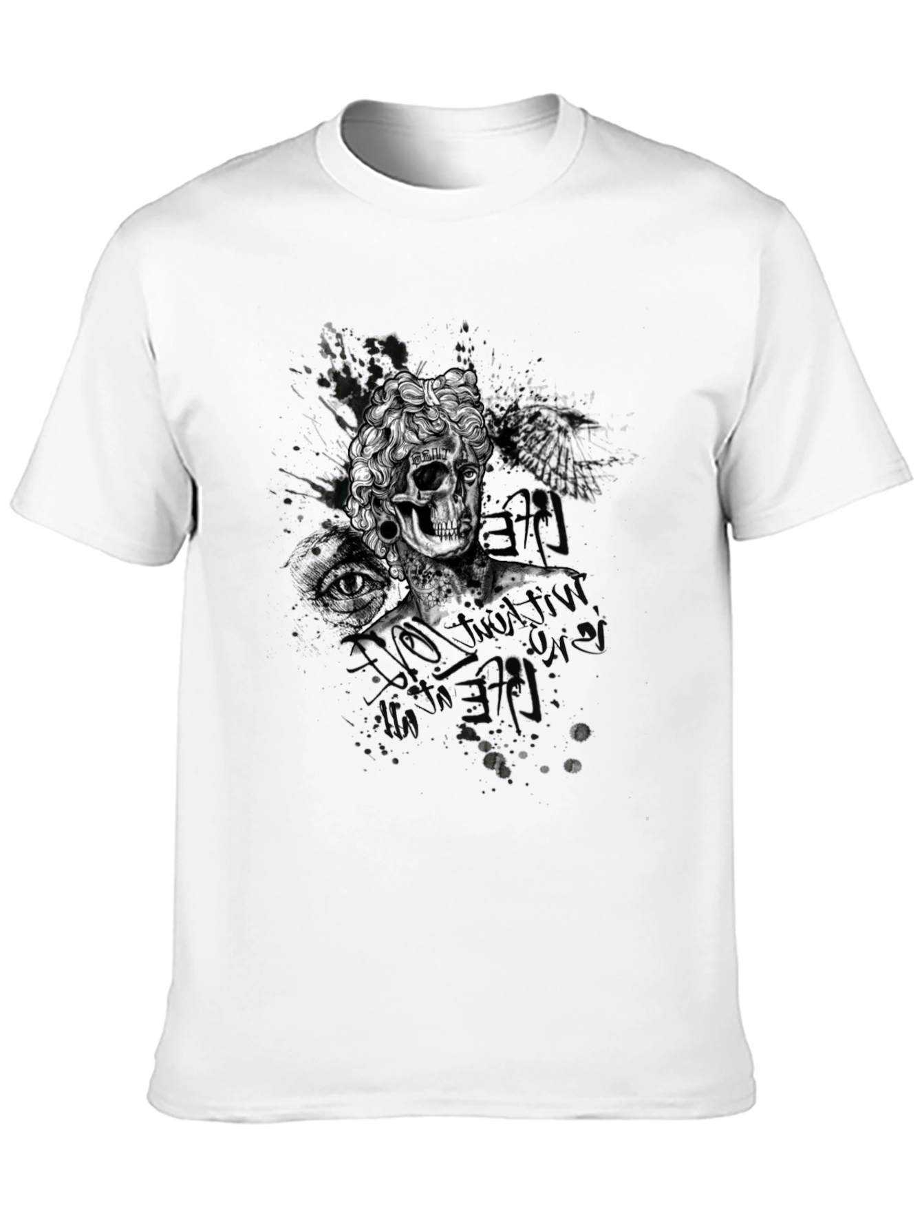 Skull & Eye Graphic Print T-Shirt
