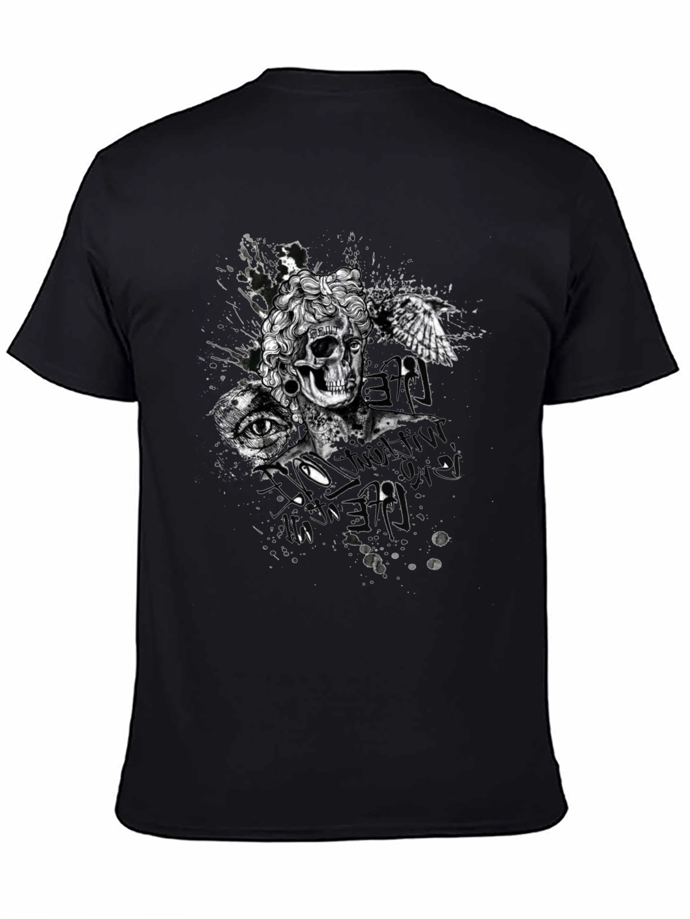 Skull & Eye Graphic Print T-Shirt