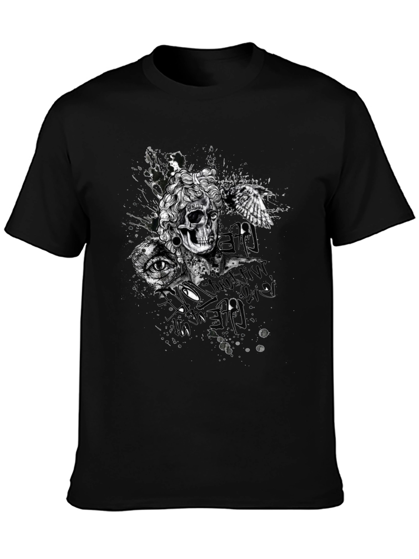 Skull & Eye Graphic Print T-Shirt