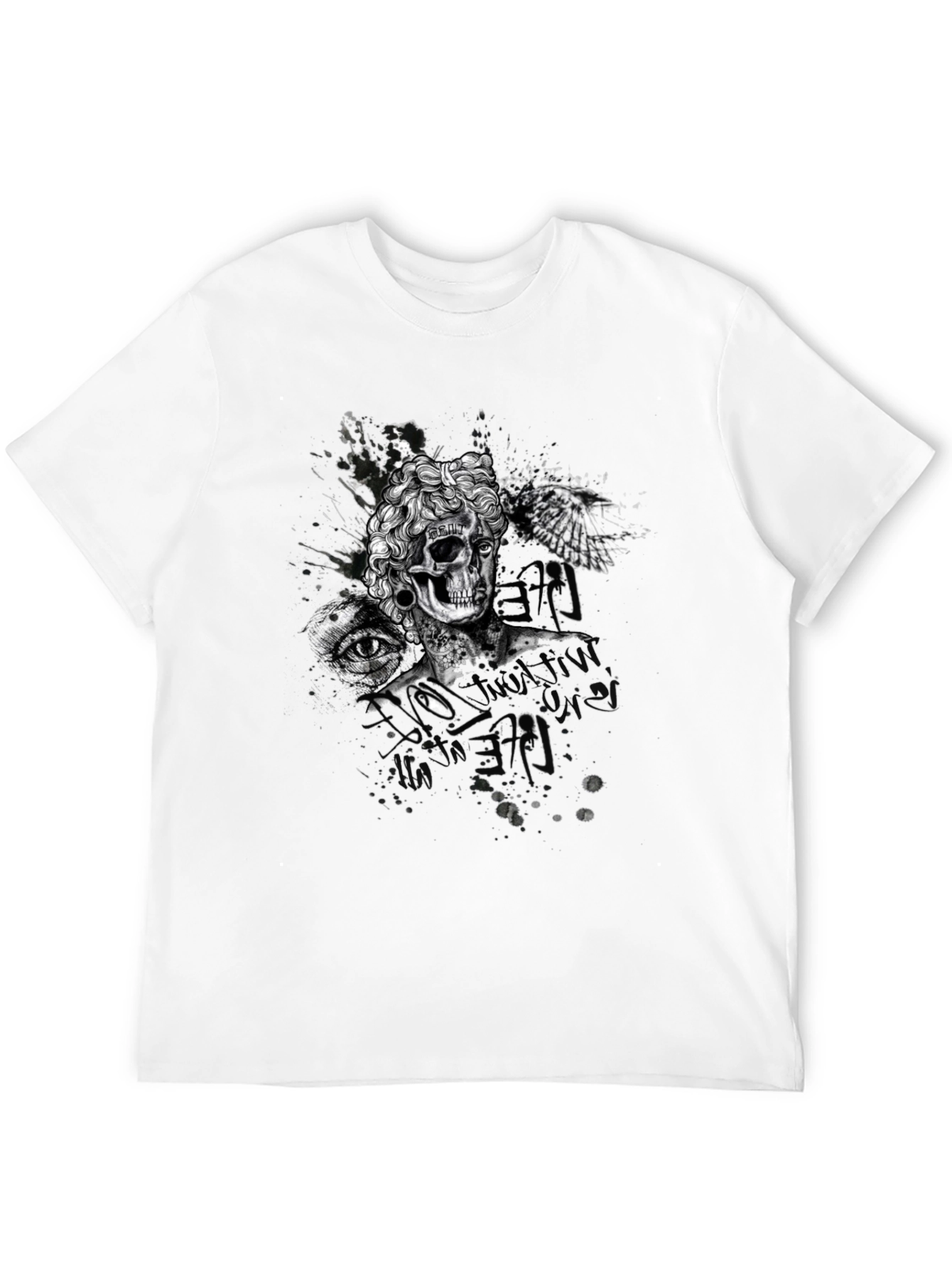 Skull & Eye Graphic Print T-Shirt