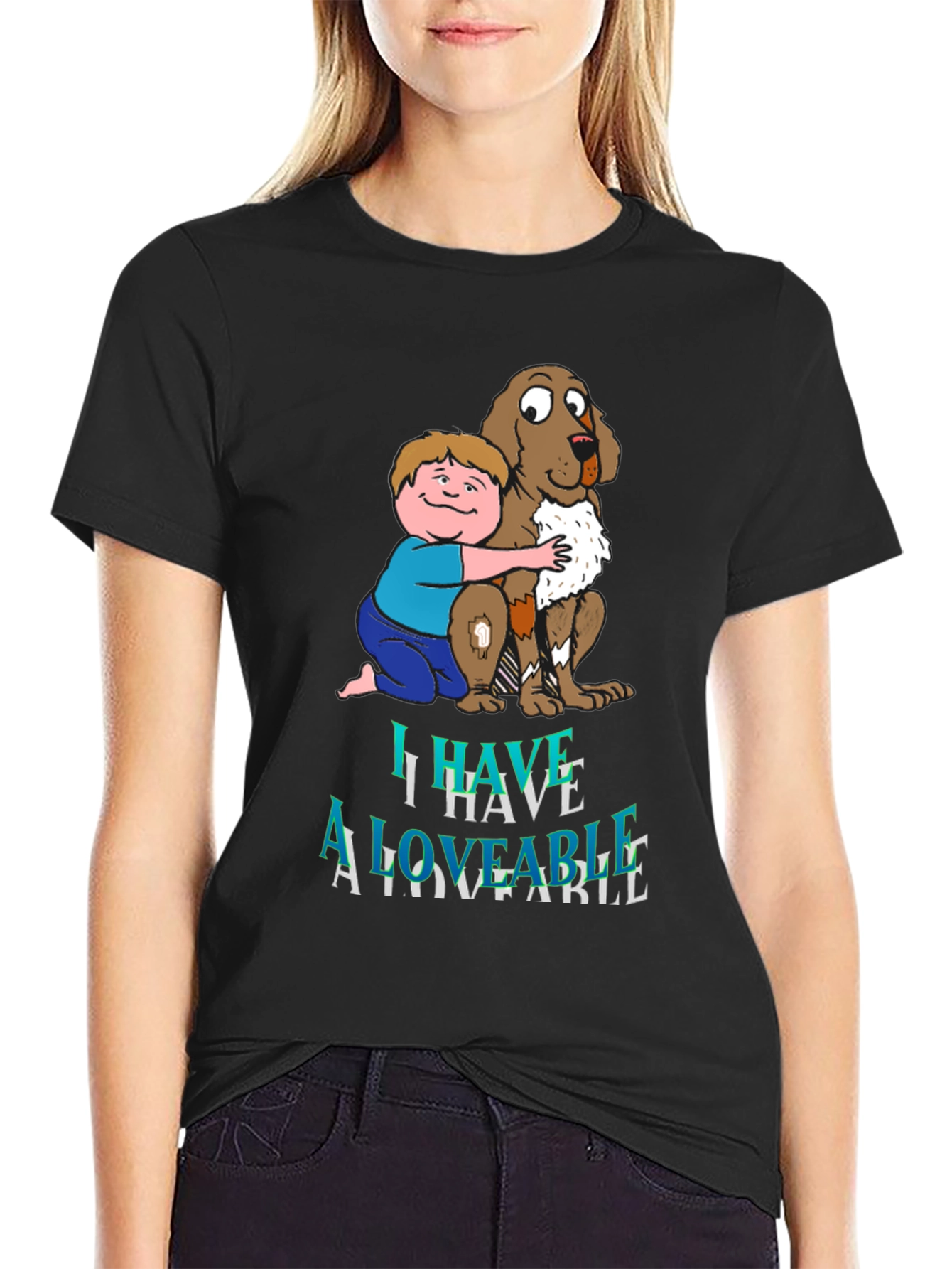 Boy & Dog A Loveable Graphic T-Shirt