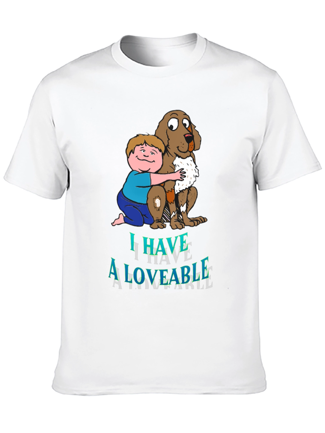 Boy & Dog A Loveable Graphic T-Shirt
