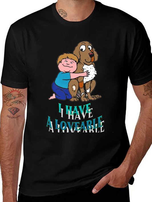 Boy & Dog A Loveable Graphic T-Shirt
