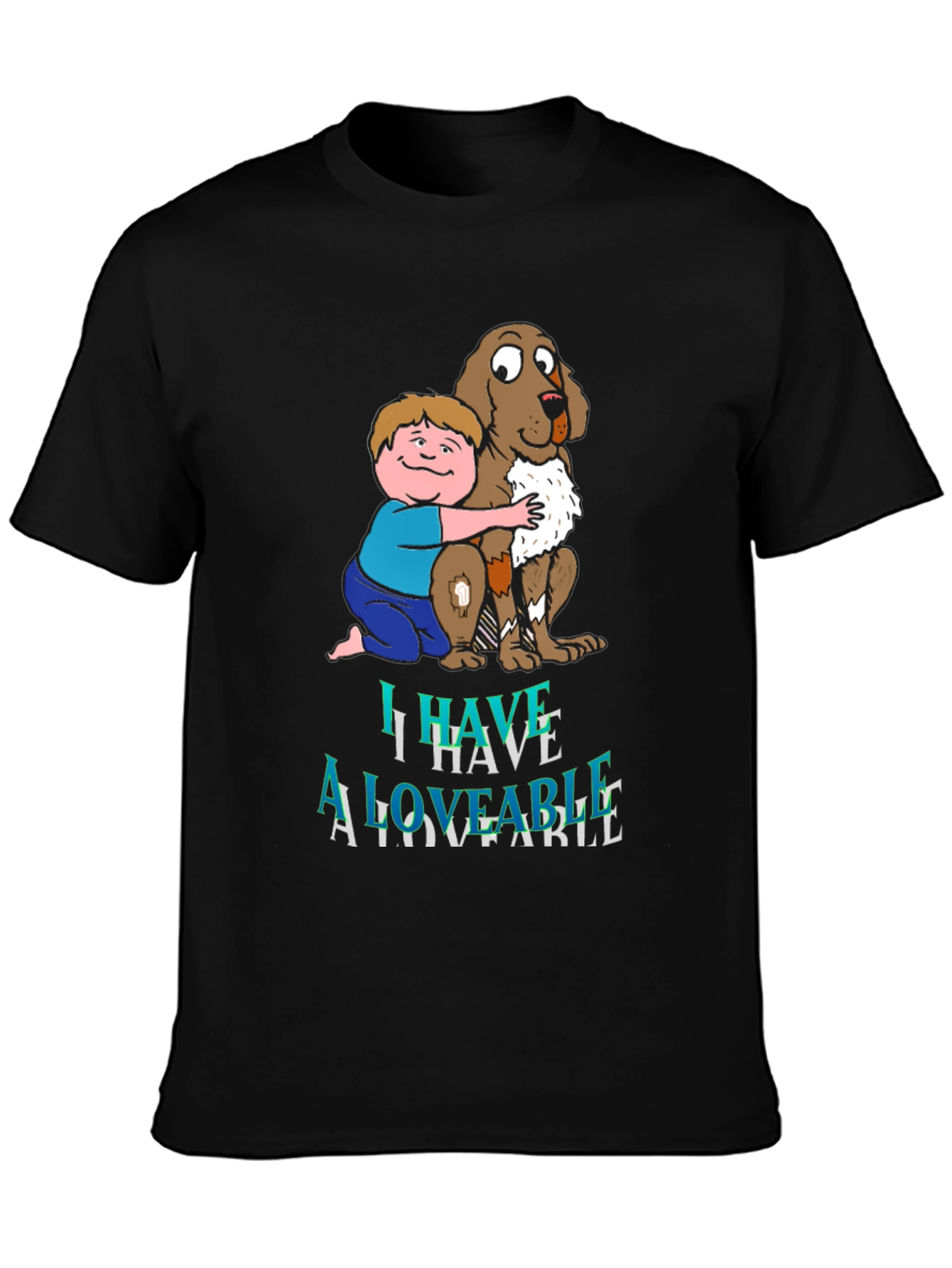 Boy & Dog A Loveable Graphic T-Shirt