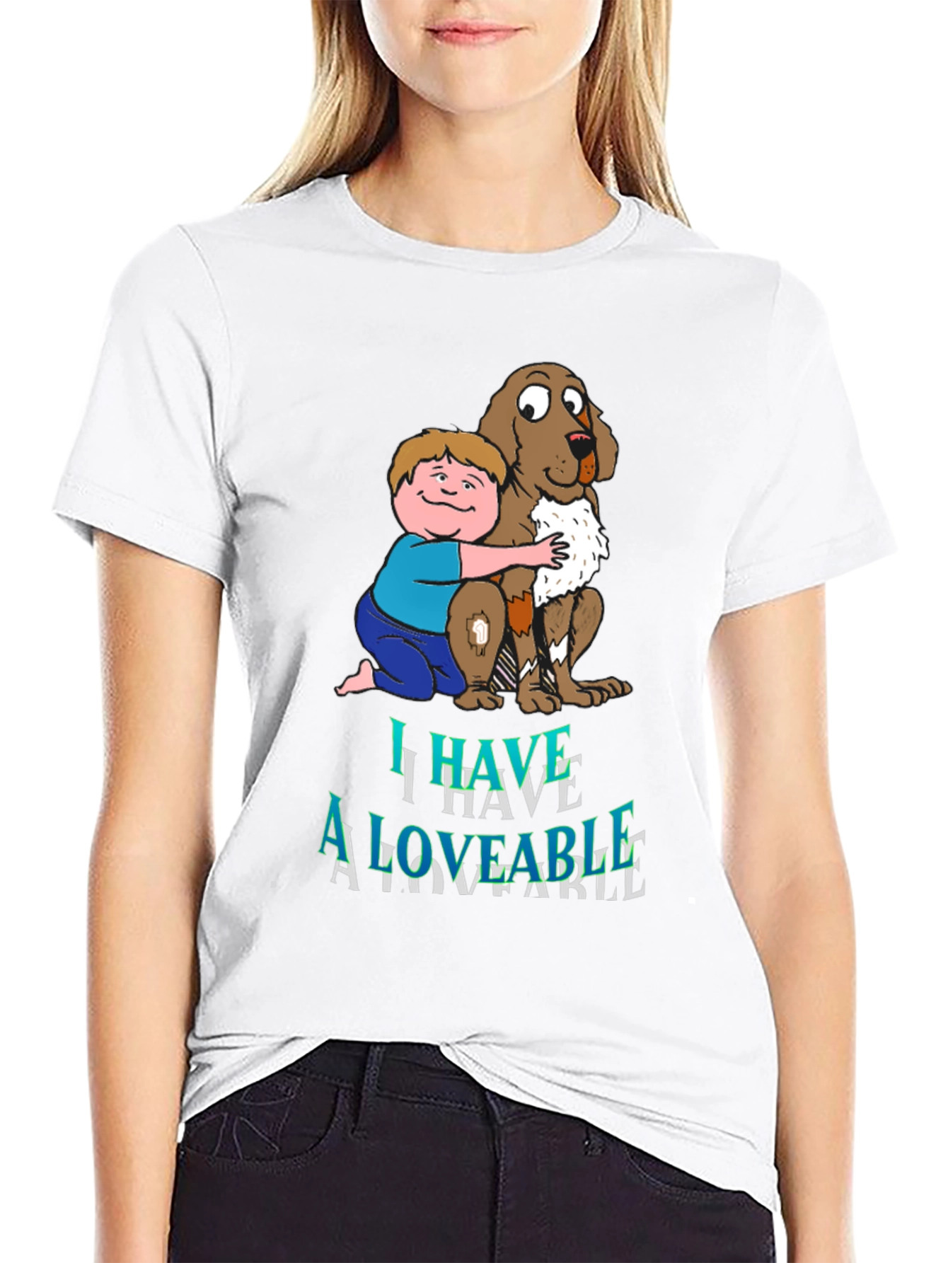 Boy & Dog A Loveable Graphic T-Shirt
