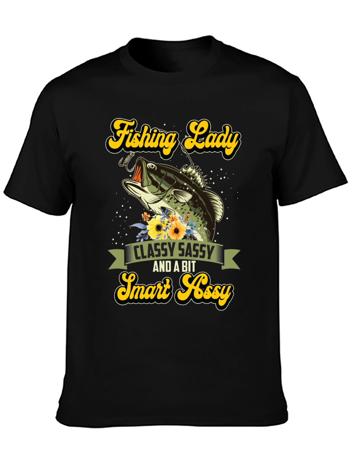 Fishing Lady Tee - Classy Sassy Smart Assy
