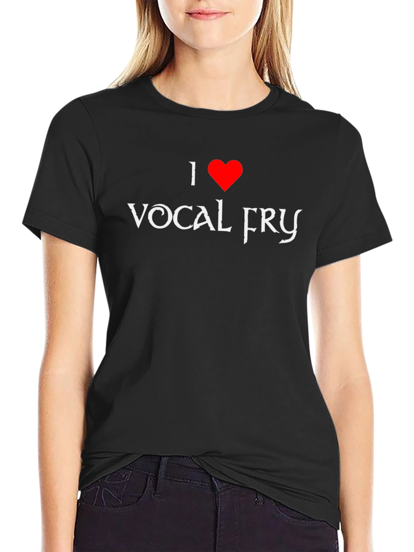 I Heart Vocal Fry Black T-Shirt