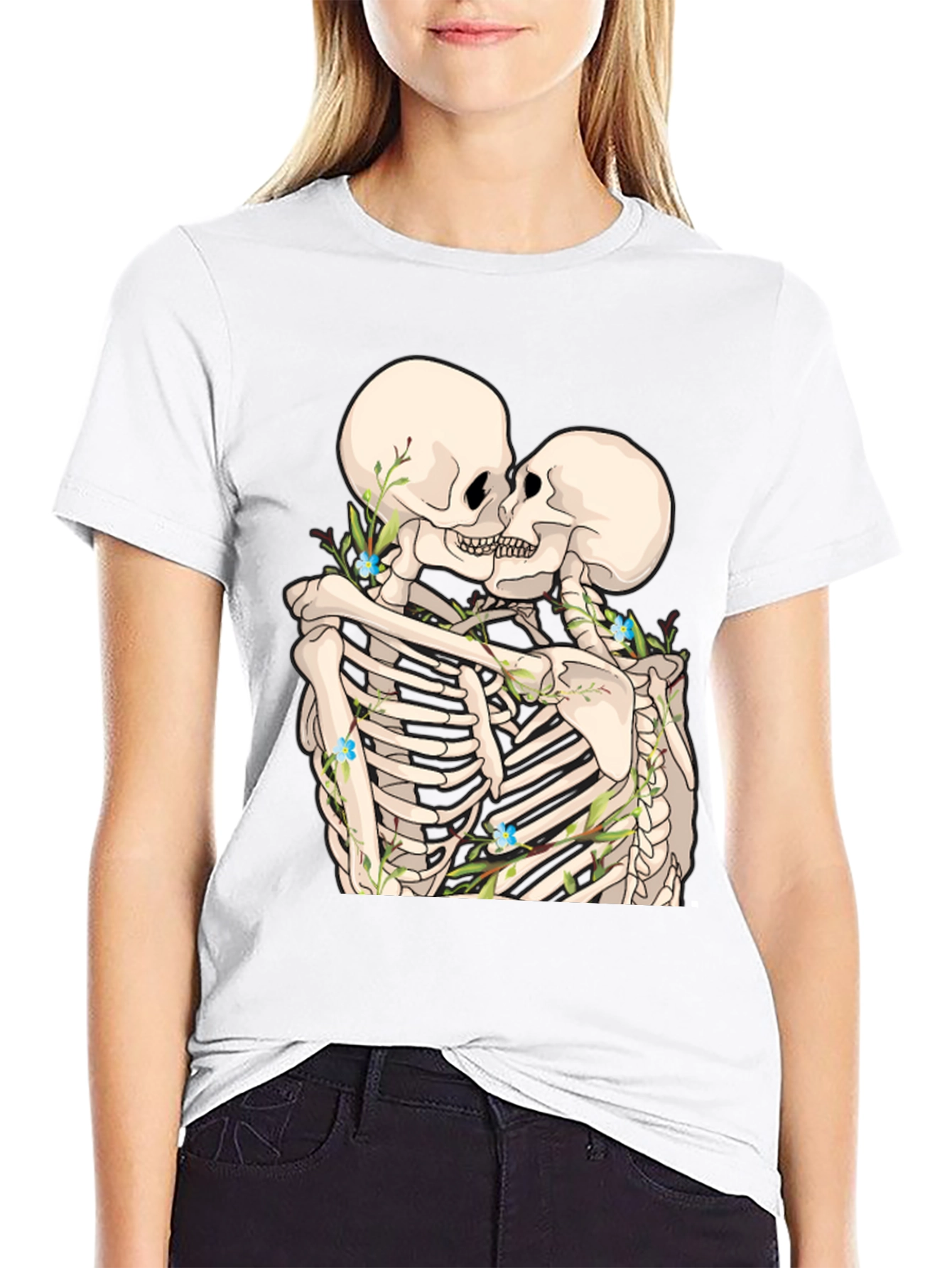 Skeleton Lovers Black Tee