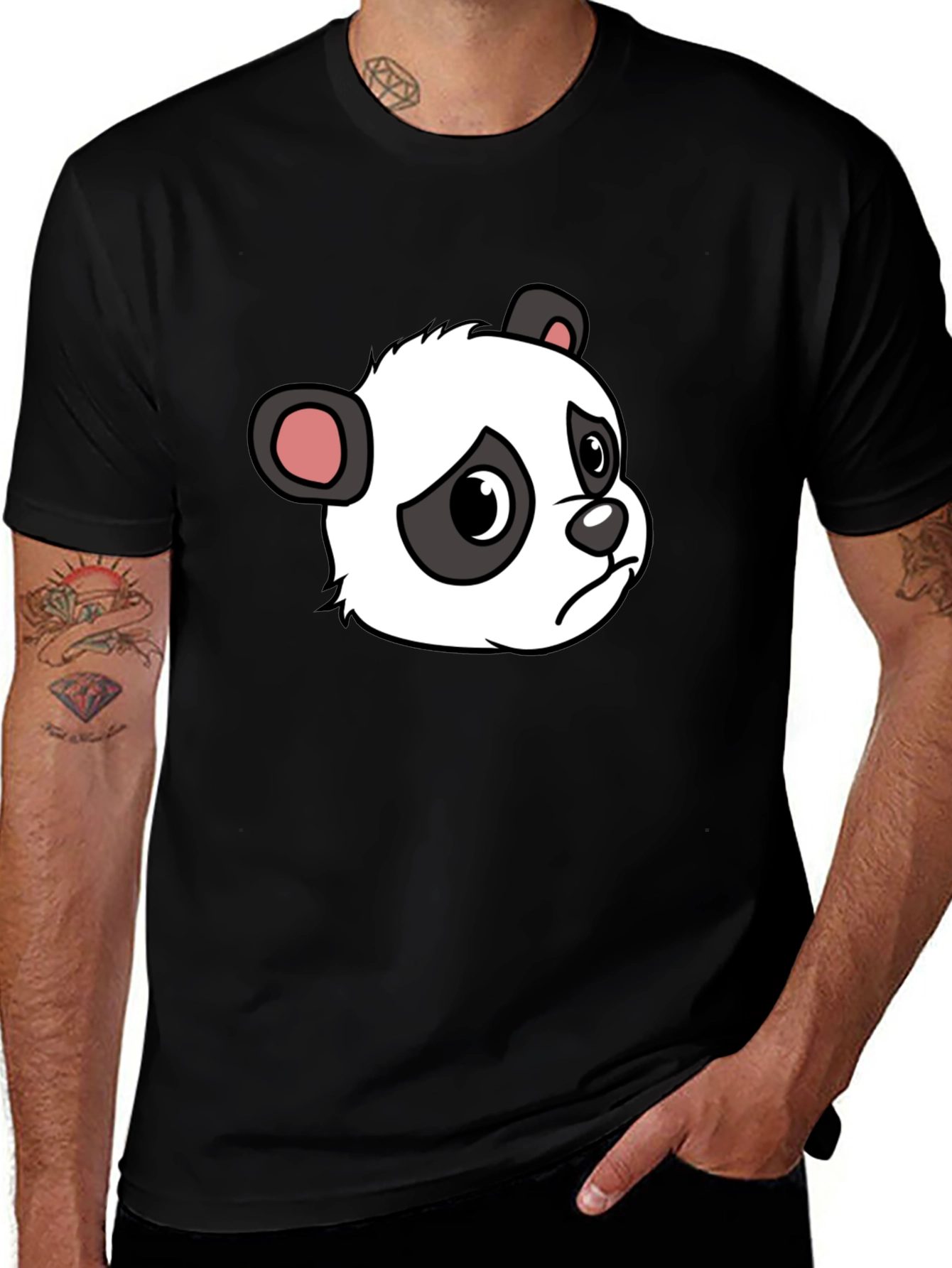 Sad Panda Graphic Tee - Soft Cotton Blend
