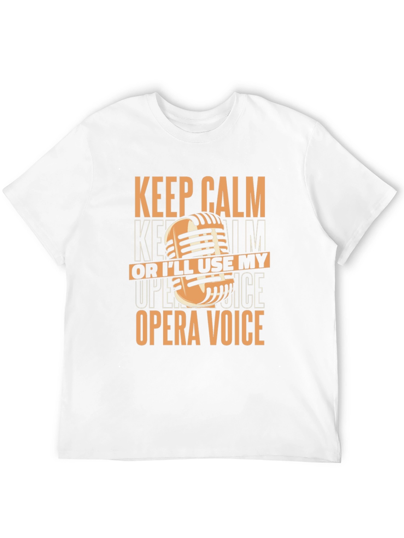 Keep Calm Opera Voice Black Graphic T-Shirt