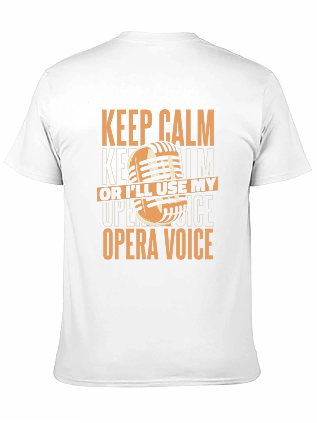 Keep Calm Opera Voice Black Graphic T-Shirt
