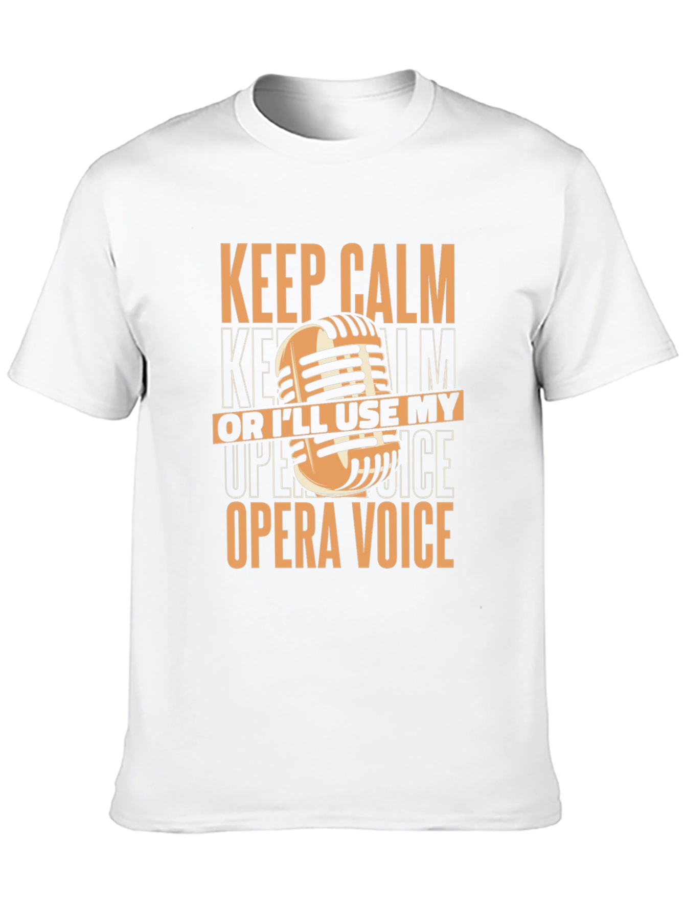 Keep Calm Opera Voice Black Graphic T-Shirt