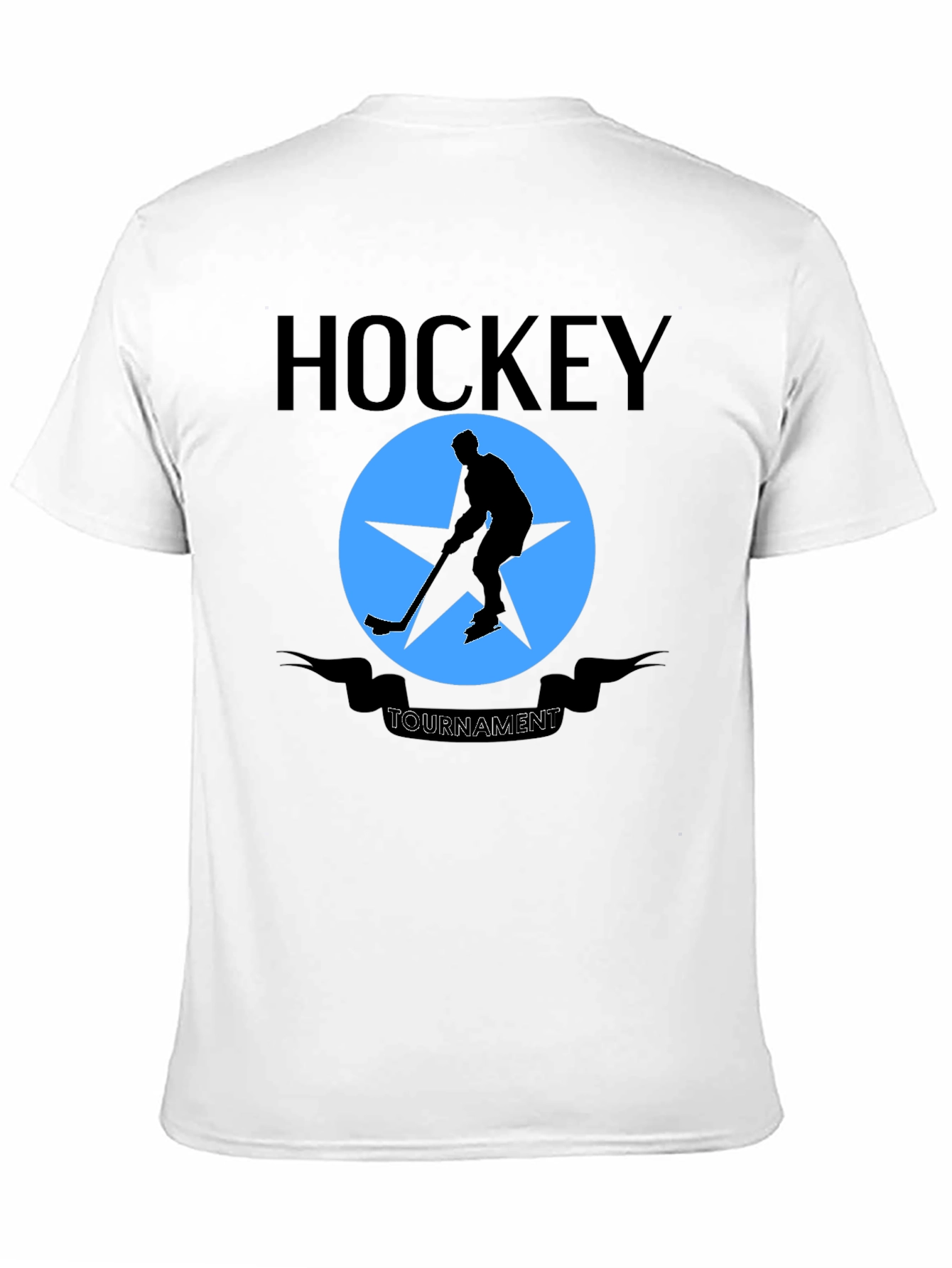 Hockey Tournament Graphic T-Shirt - Stylish Black Tee