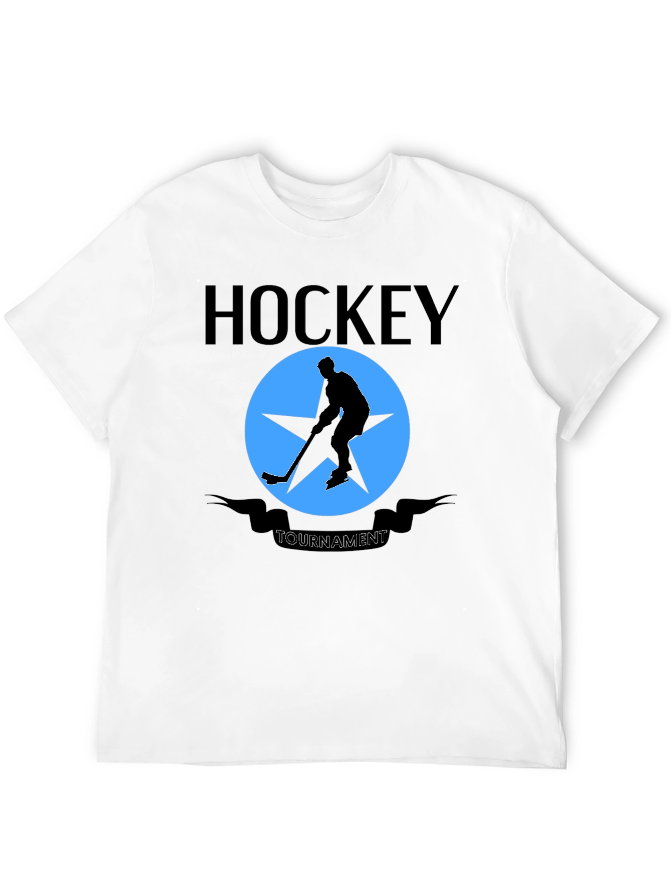 Hockey Tournament Graphic T-Shirt - Stylish Black Tee