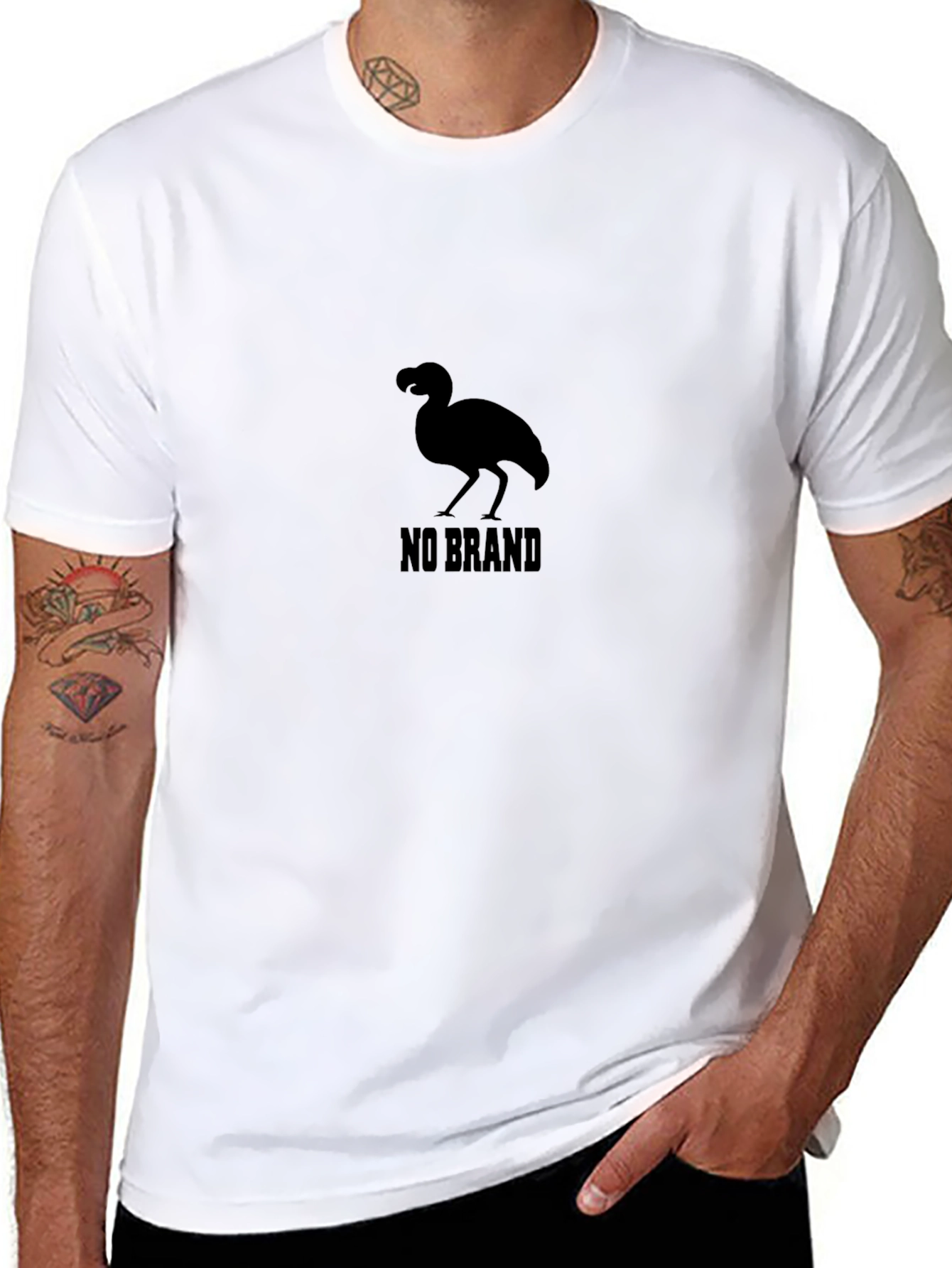 Black No Brand Graphic T-Shirt