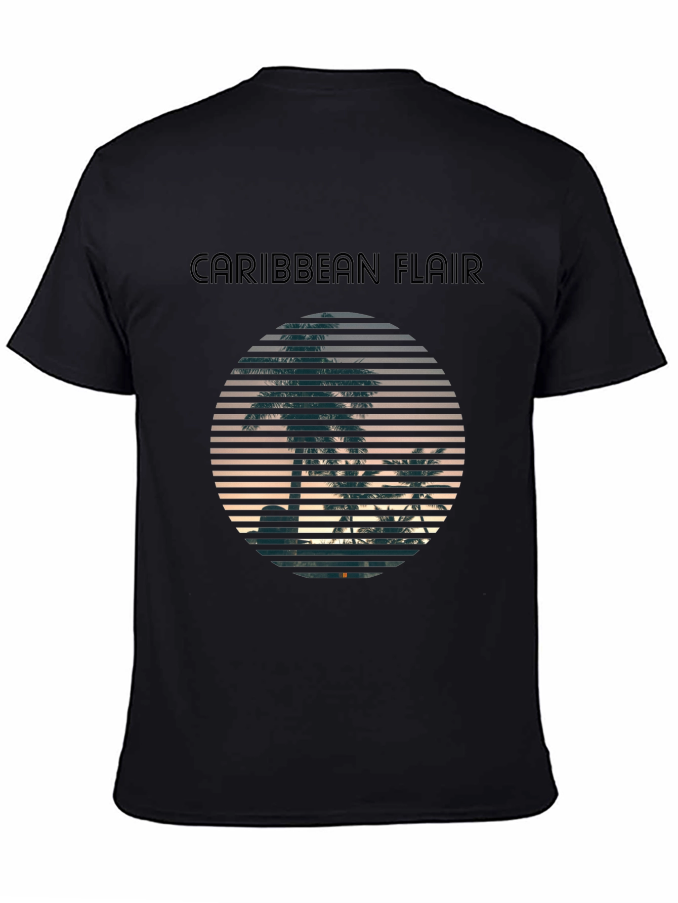 Caribbean Flair Black T-Shirt
