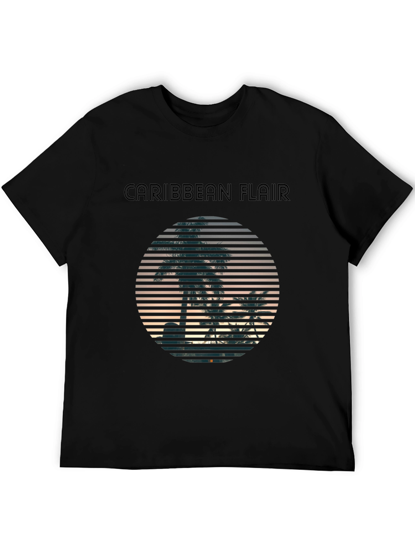 Caribbean Flair Black T-Shirt