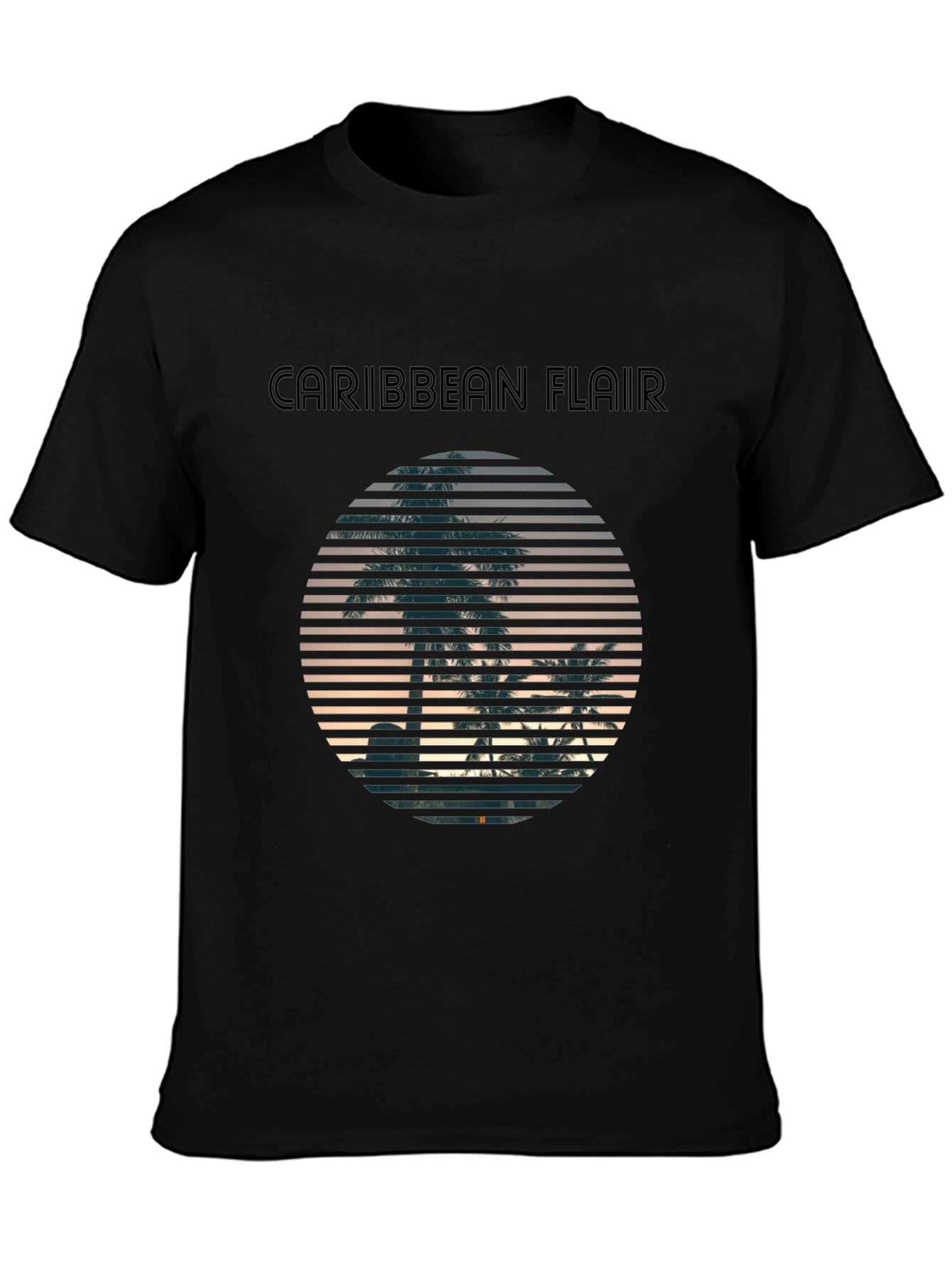Caribbean Flair Black T-Shirt