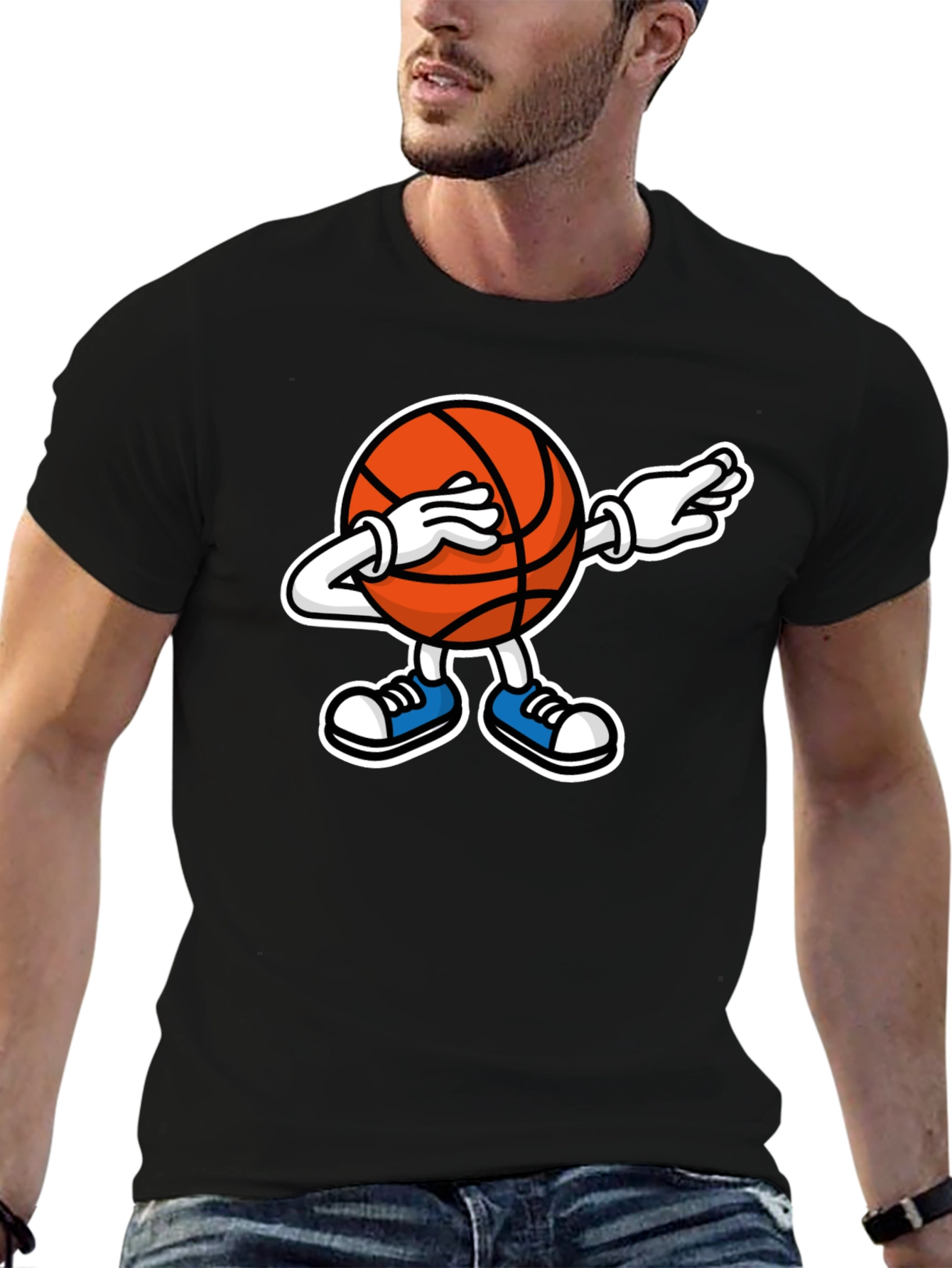 Dabbing Basketball Graphic T-Shirt