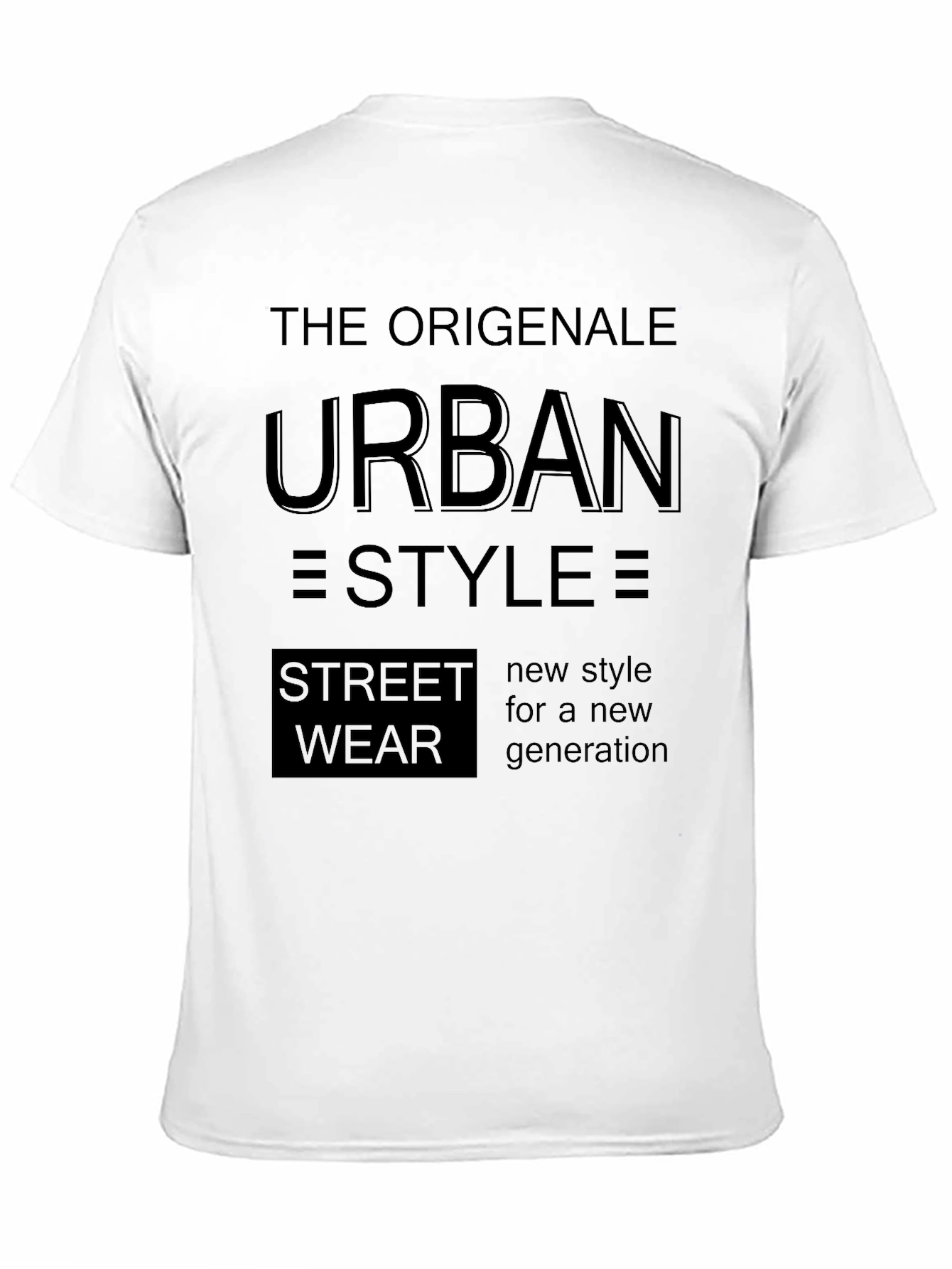 Urban Style Black Graphic Tee