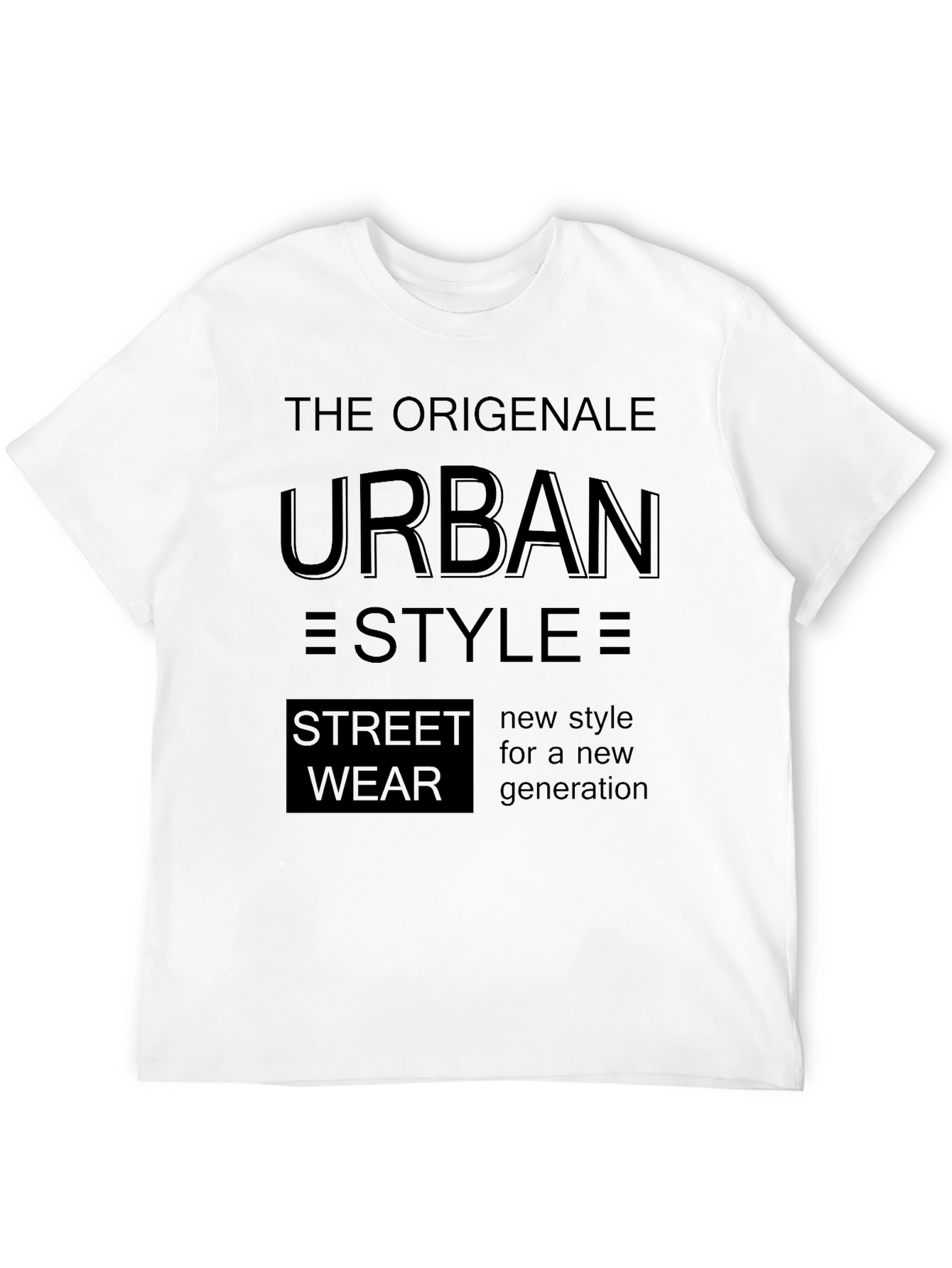 Urban Style Black Graphic Tee