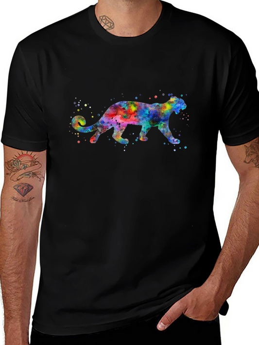 Watercolor Panther Graphic T-Shirt