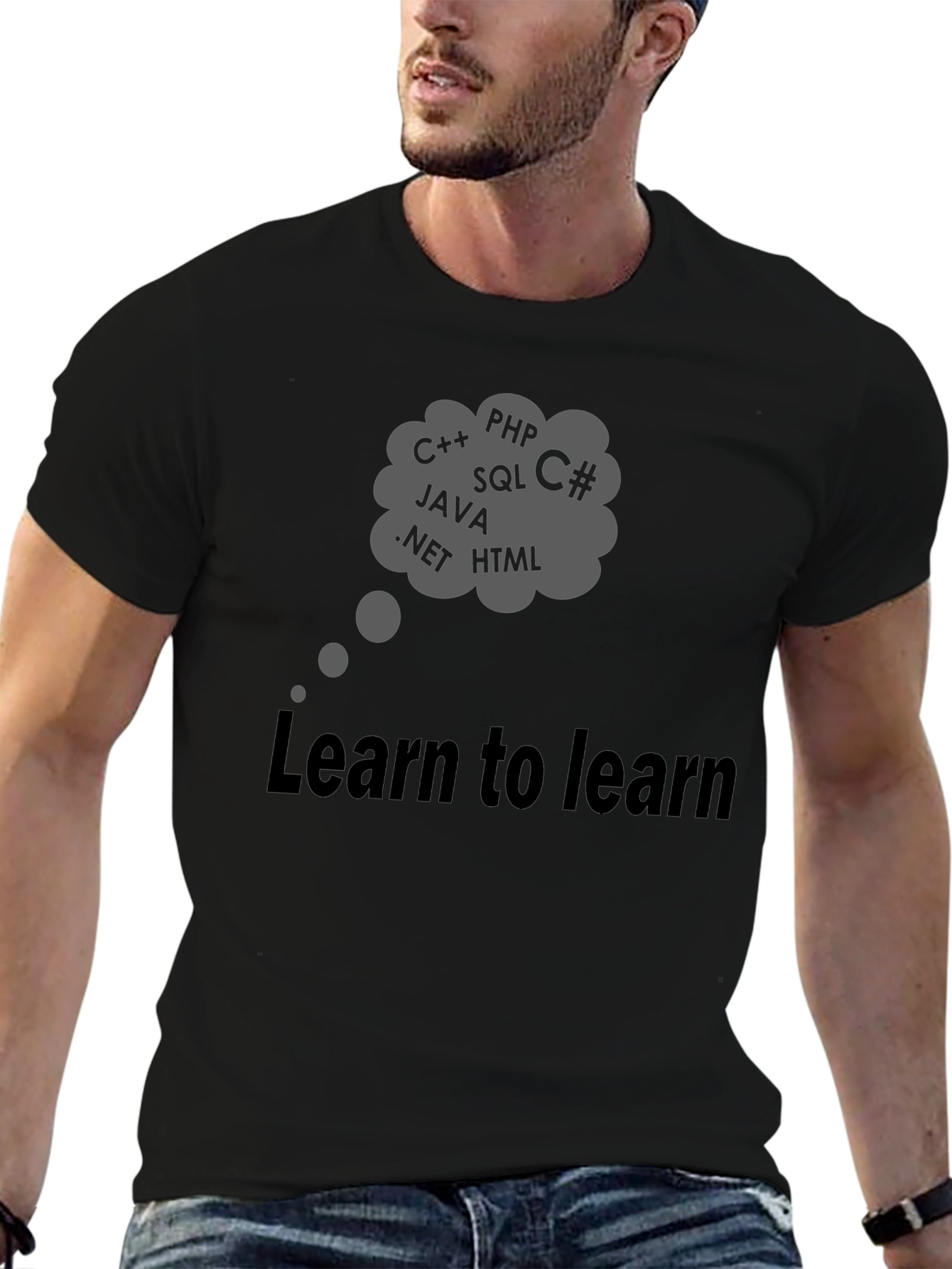 Learn to Learn Programmer T-Shirt C++ Java SQL PHP
