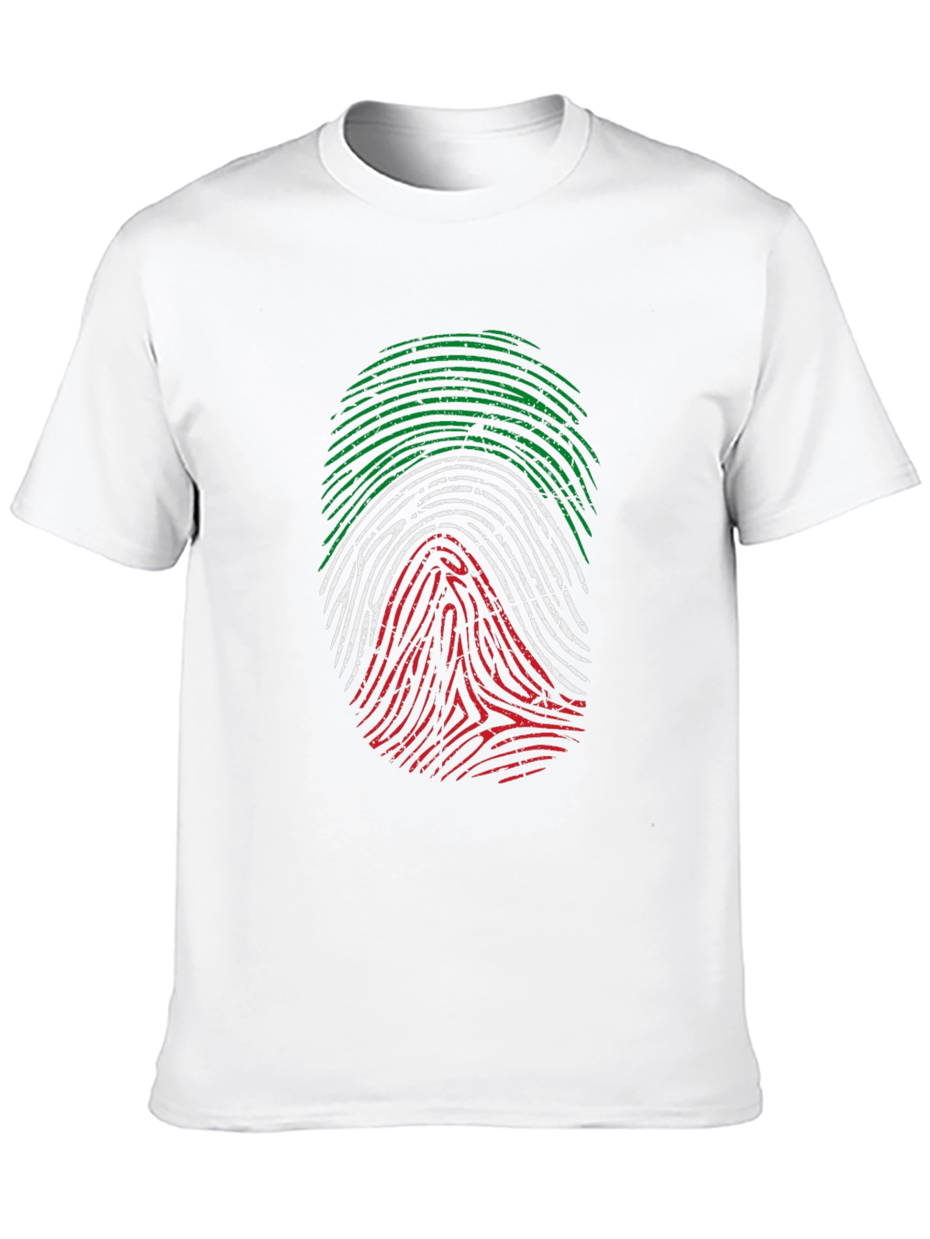 Italian Flag Fingerprint Graphic T-Shirt