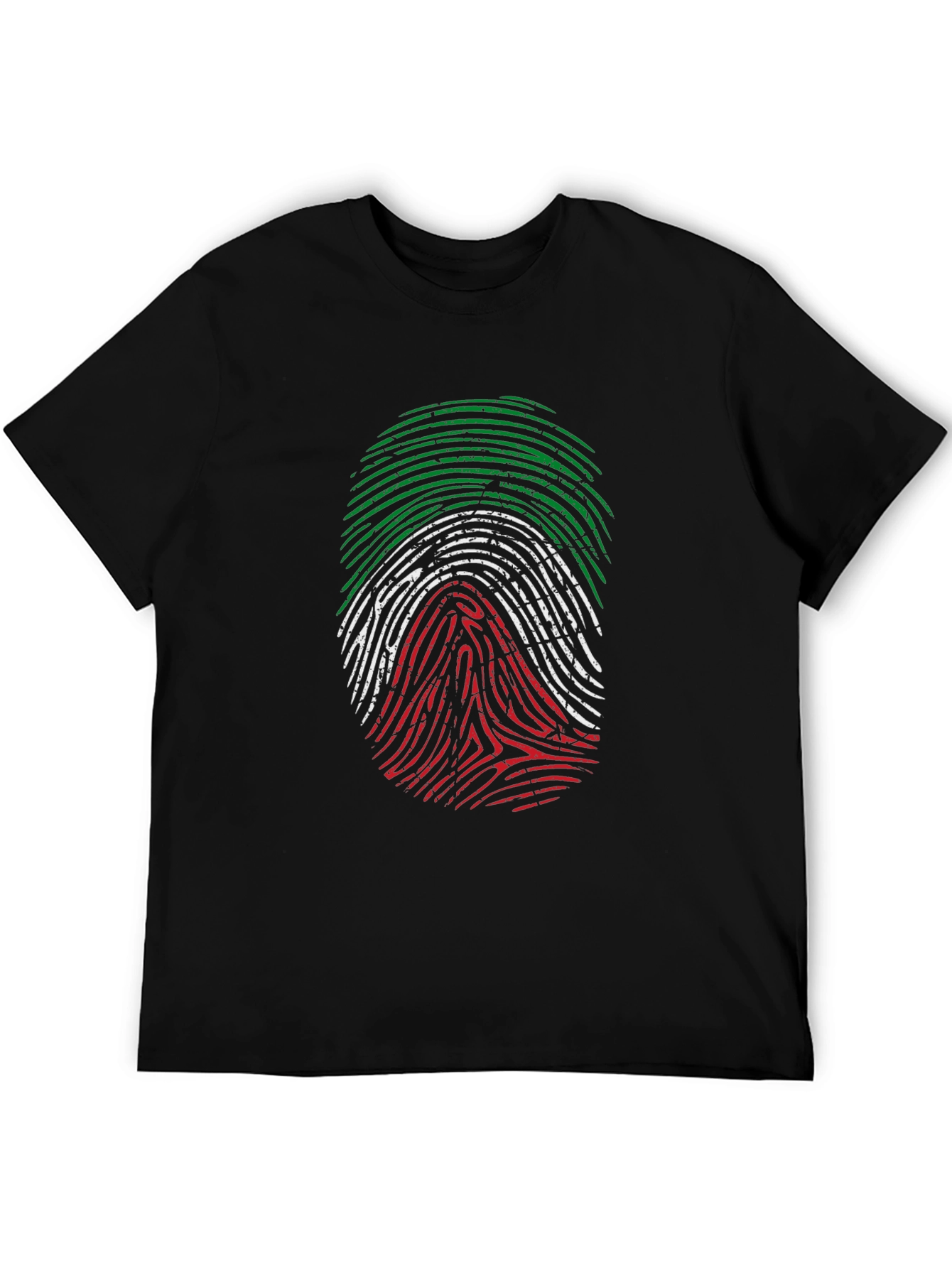 Italian Flag Fingerprint Graphic T-Shirt