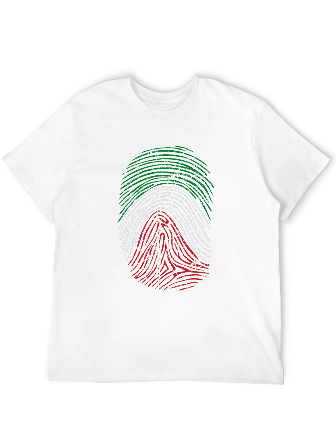 Italian Flag Fingerprint Graphic T-Shirt