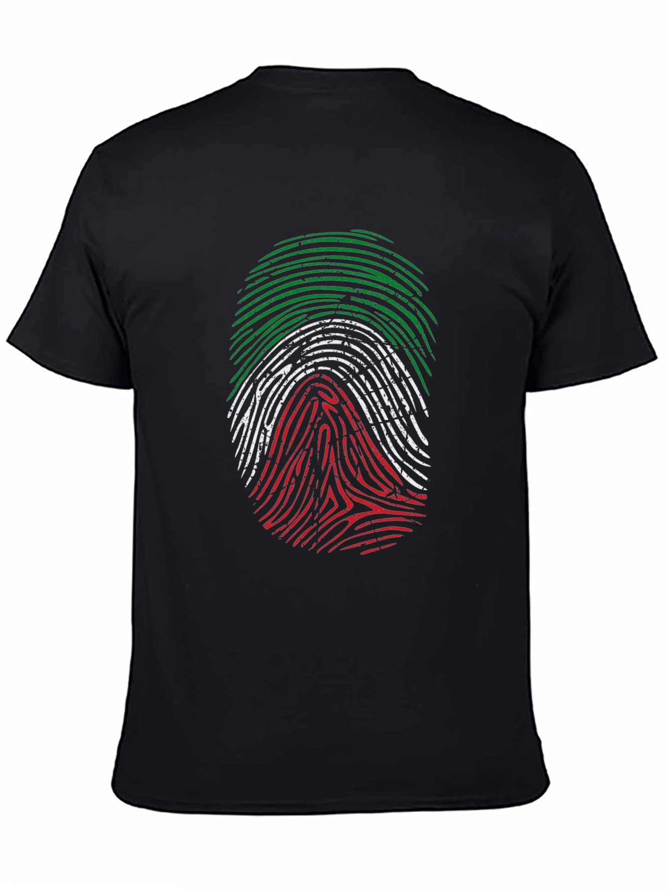 Italian Flag Fingerprint Graphic T-Shirt