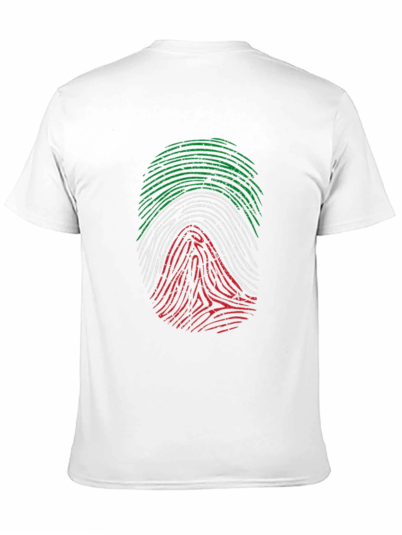 Italian Flag Fingerprint Graphic T-Shirt