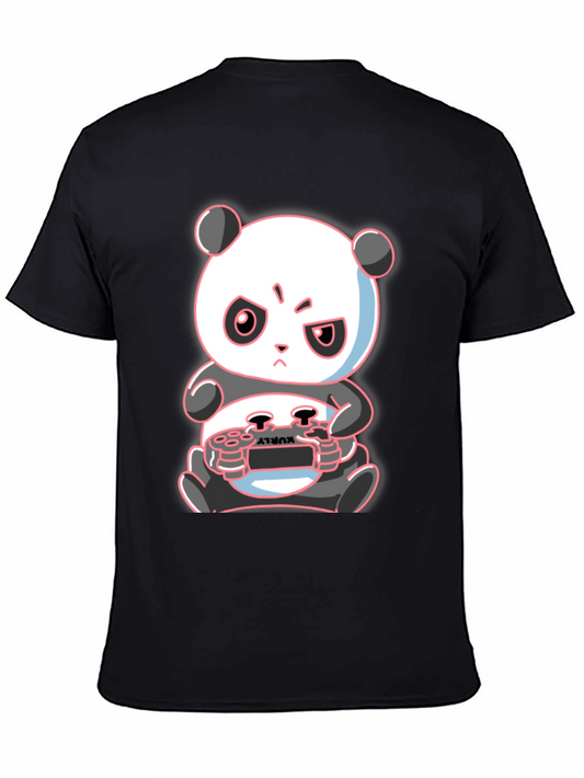 Gamer Panda Black T-Shirt