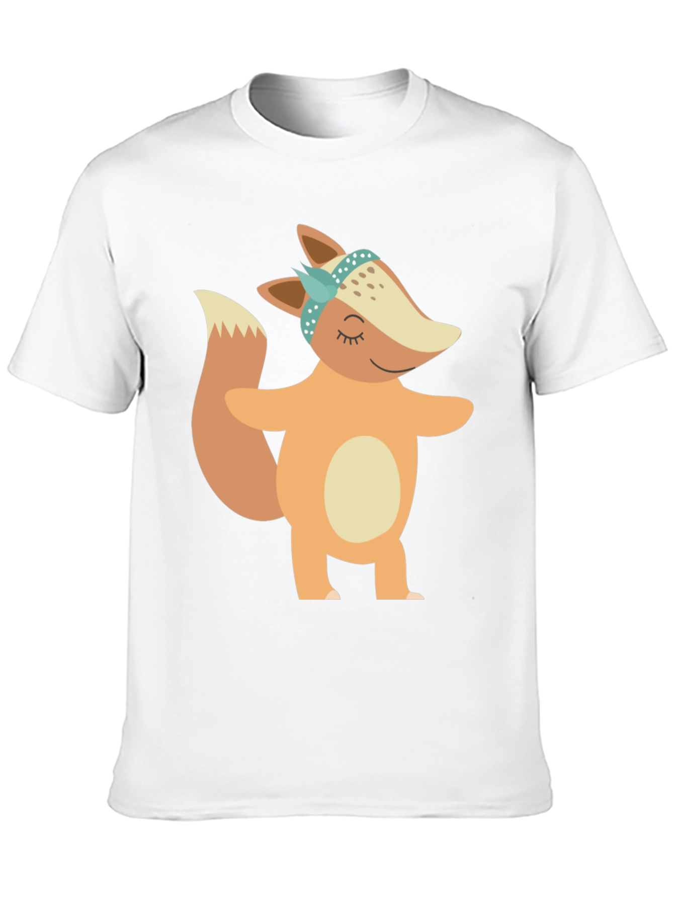 Cute Fox Graphic Tee - Soft Black T-Shirt