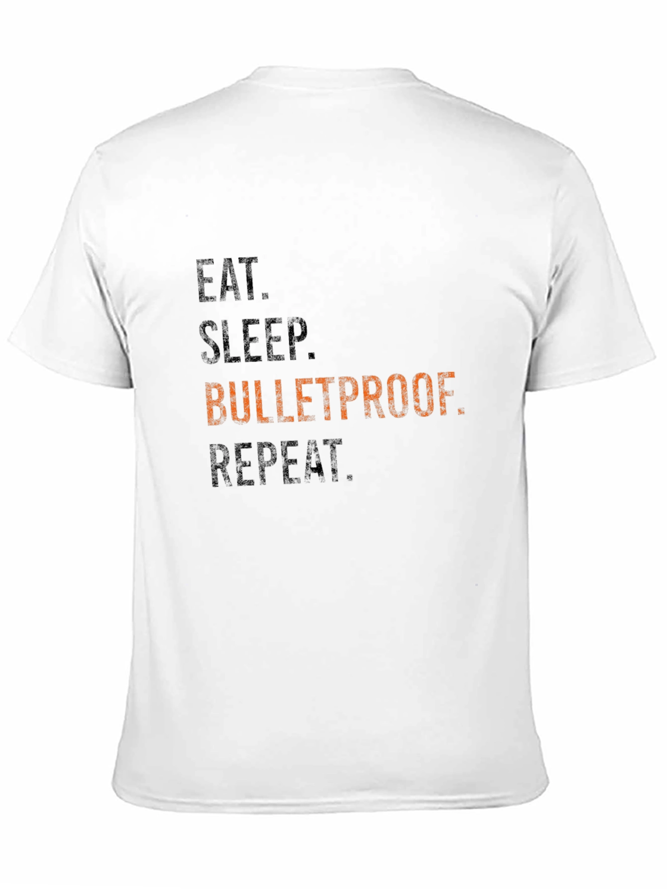 Eat Sleep Bulletproof Repeat Graphic Tee - Black