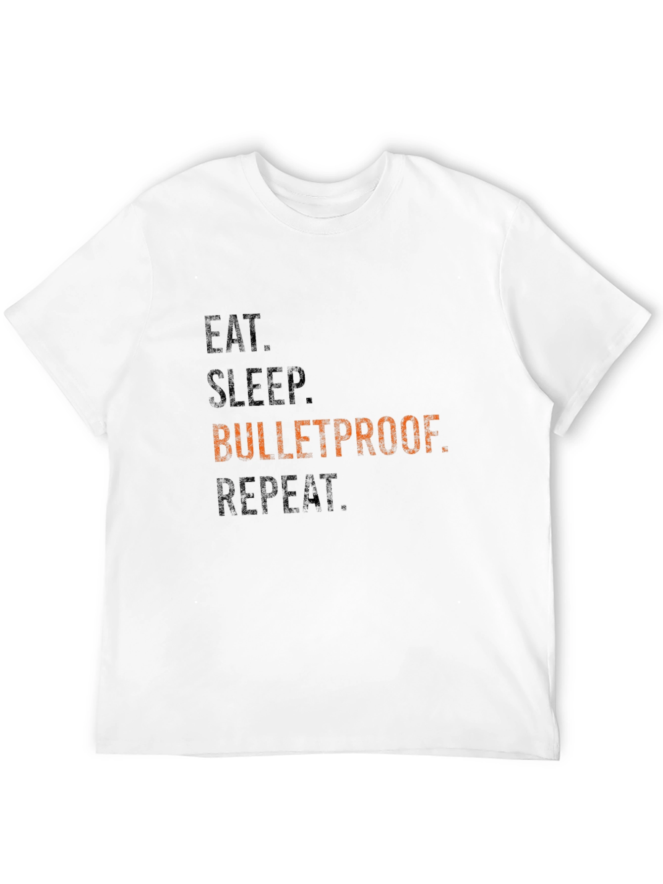 Eat Sleep Bulletproof Repeat Graphic Tee - Black