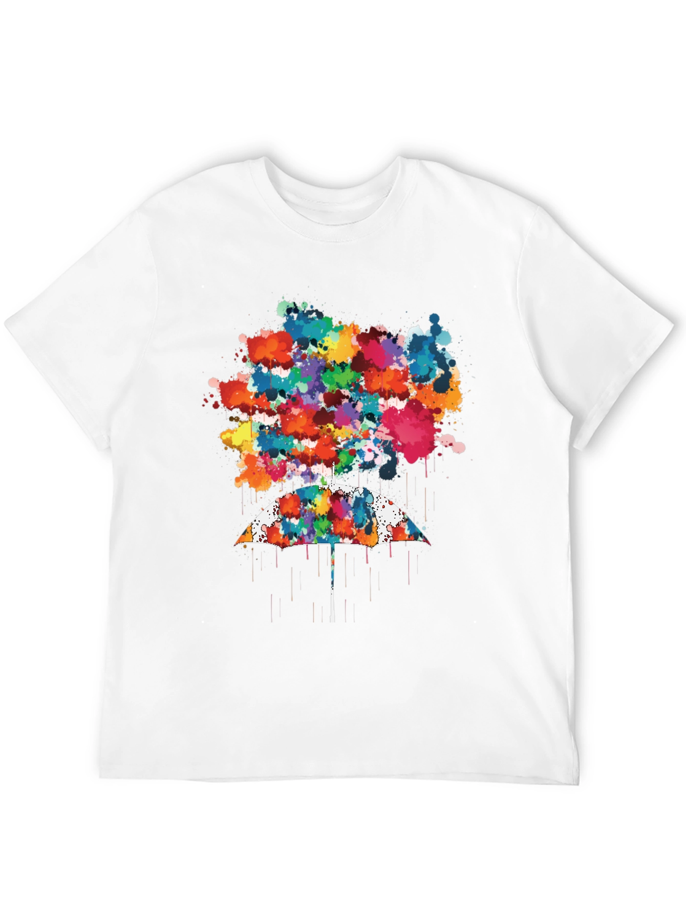 Abstract Umbrella Graphic Tee - Mens Black T-Shirt