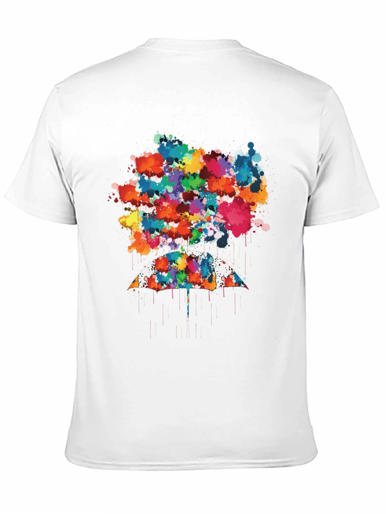 Abstract Umbrella Graphic Tee - Mens Black T-Shirt