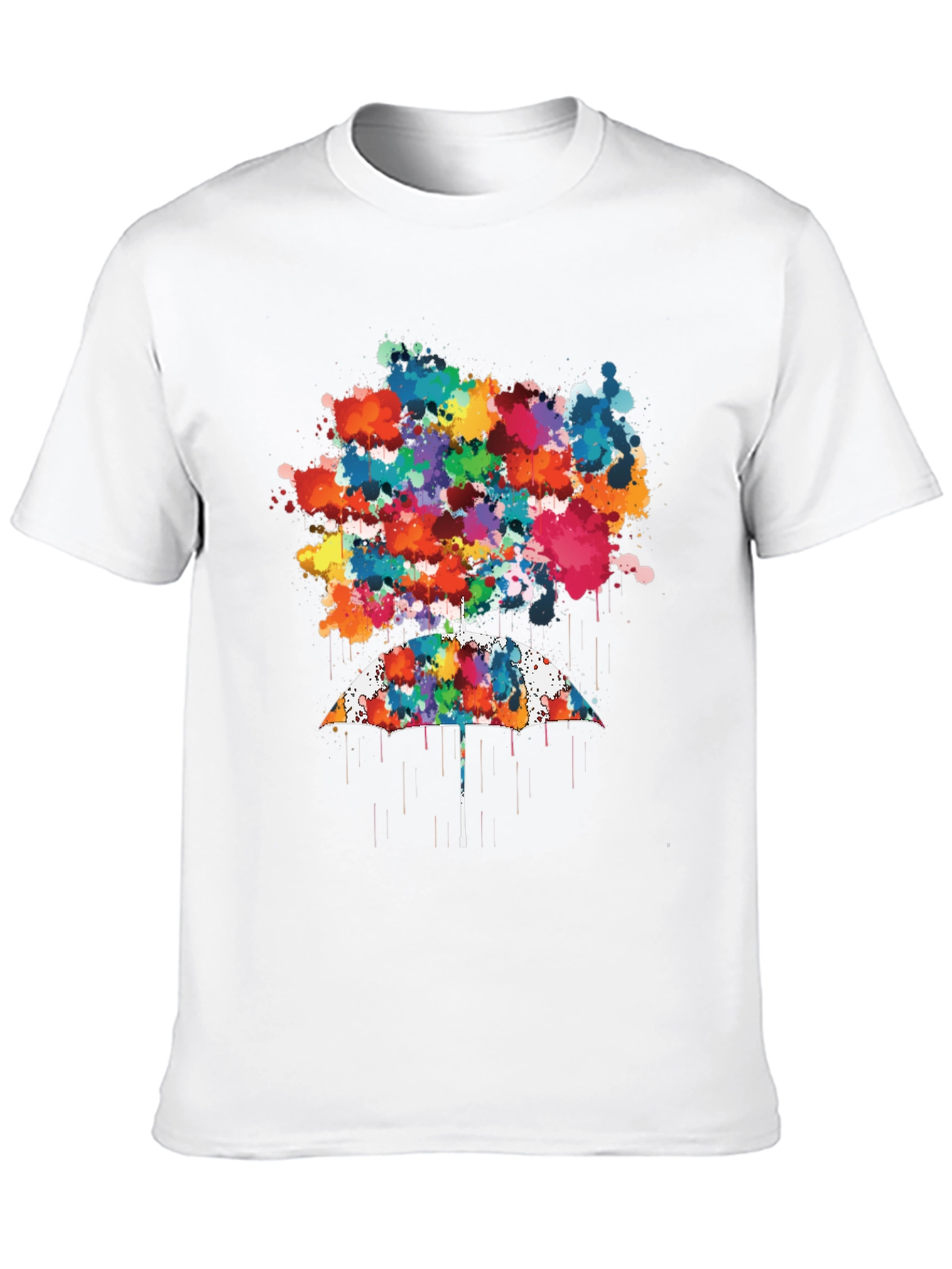 Abstract Umbrella Graphic Tee - Mens Black T-Shirt