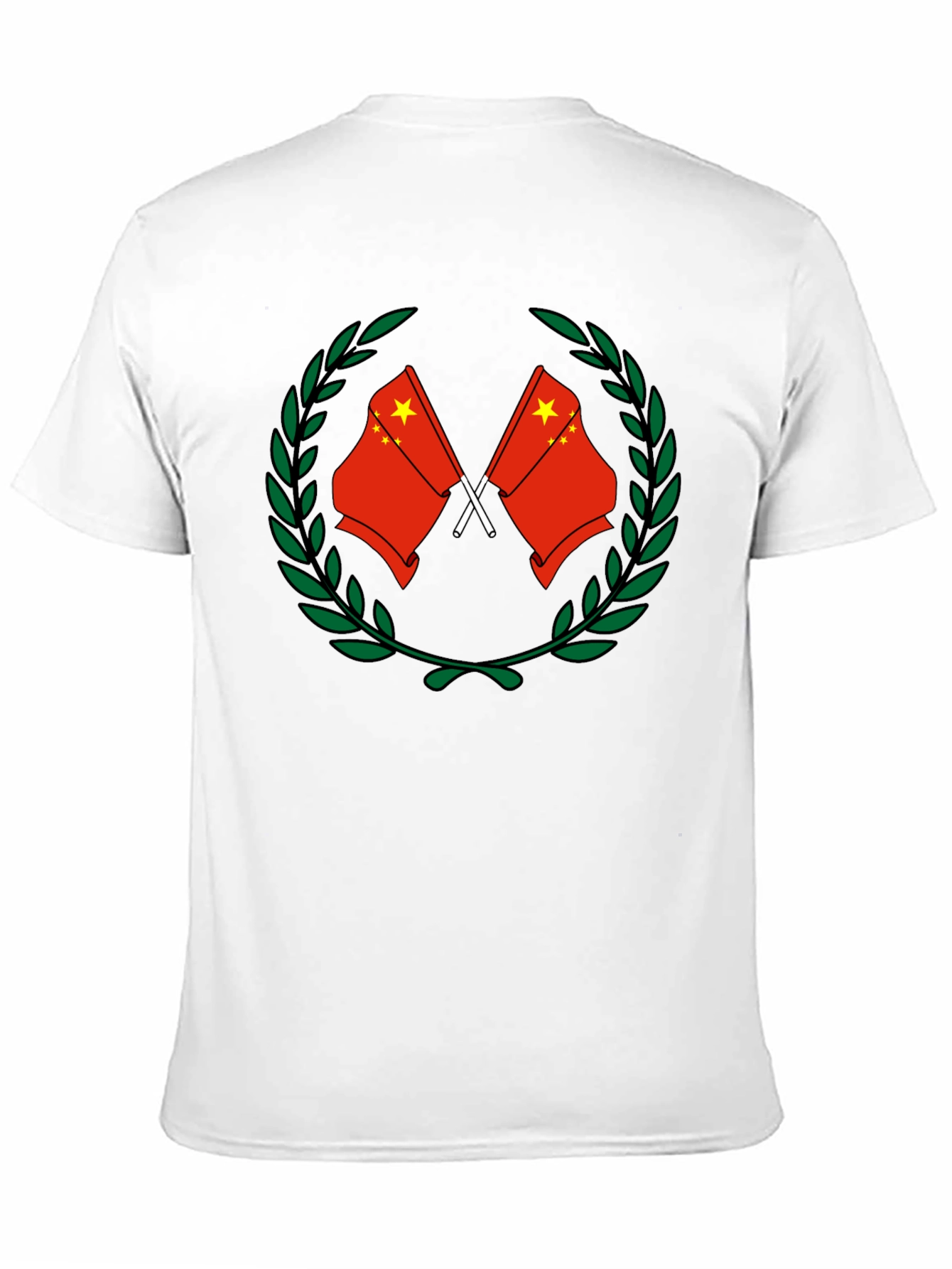 China Flag Wreath Graphic Tee - Black