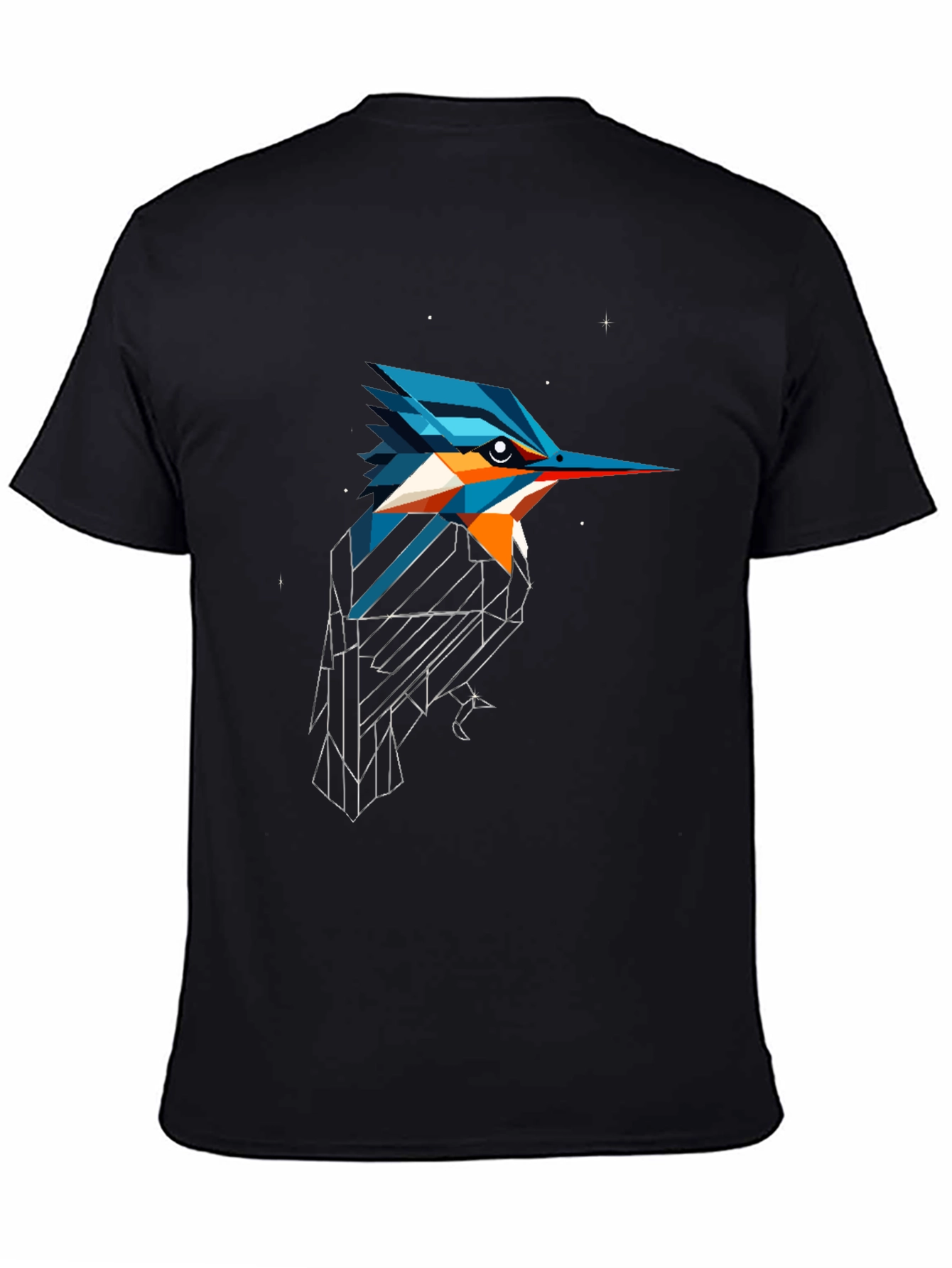 Geometric Kingfisher Graphic Tee