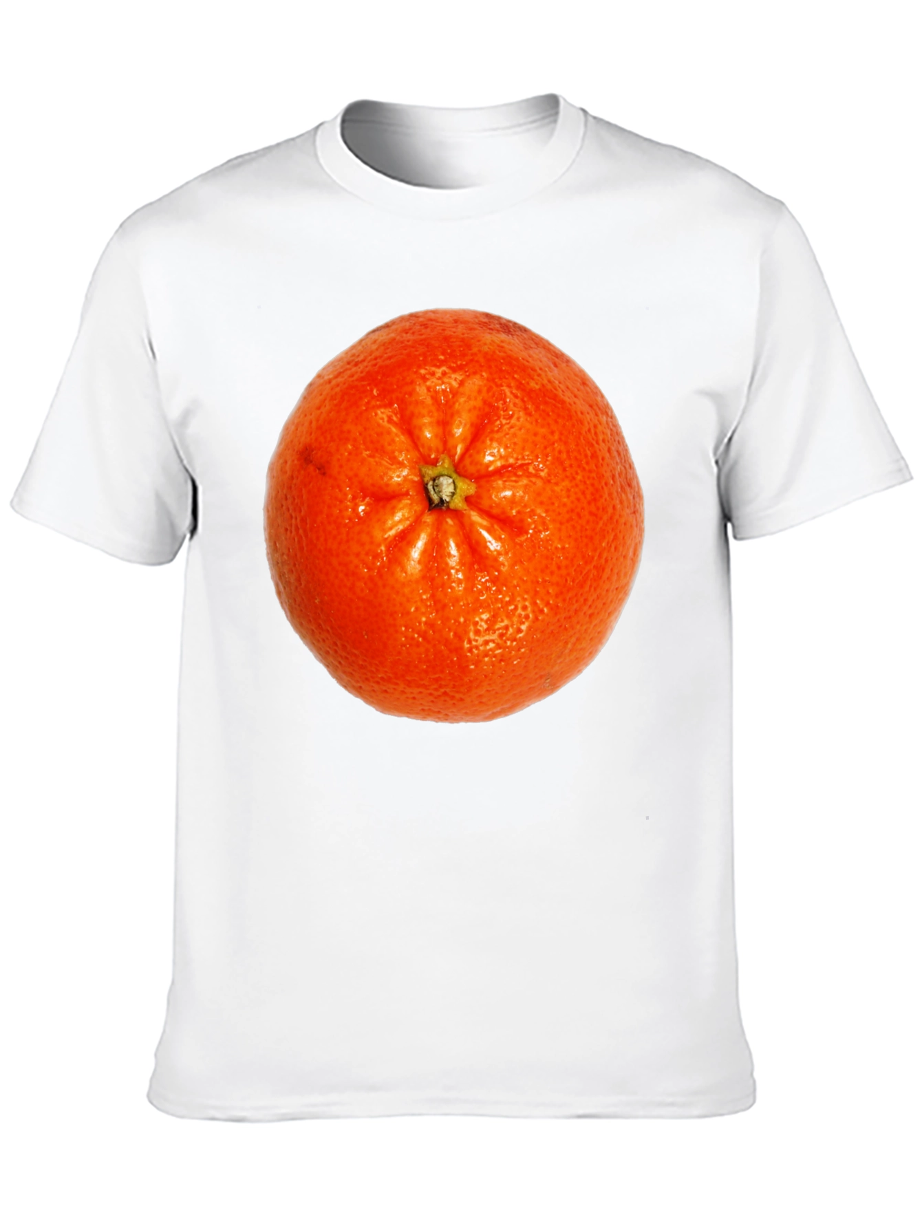 Orange Fruit Graphic Print Black T-Shirt